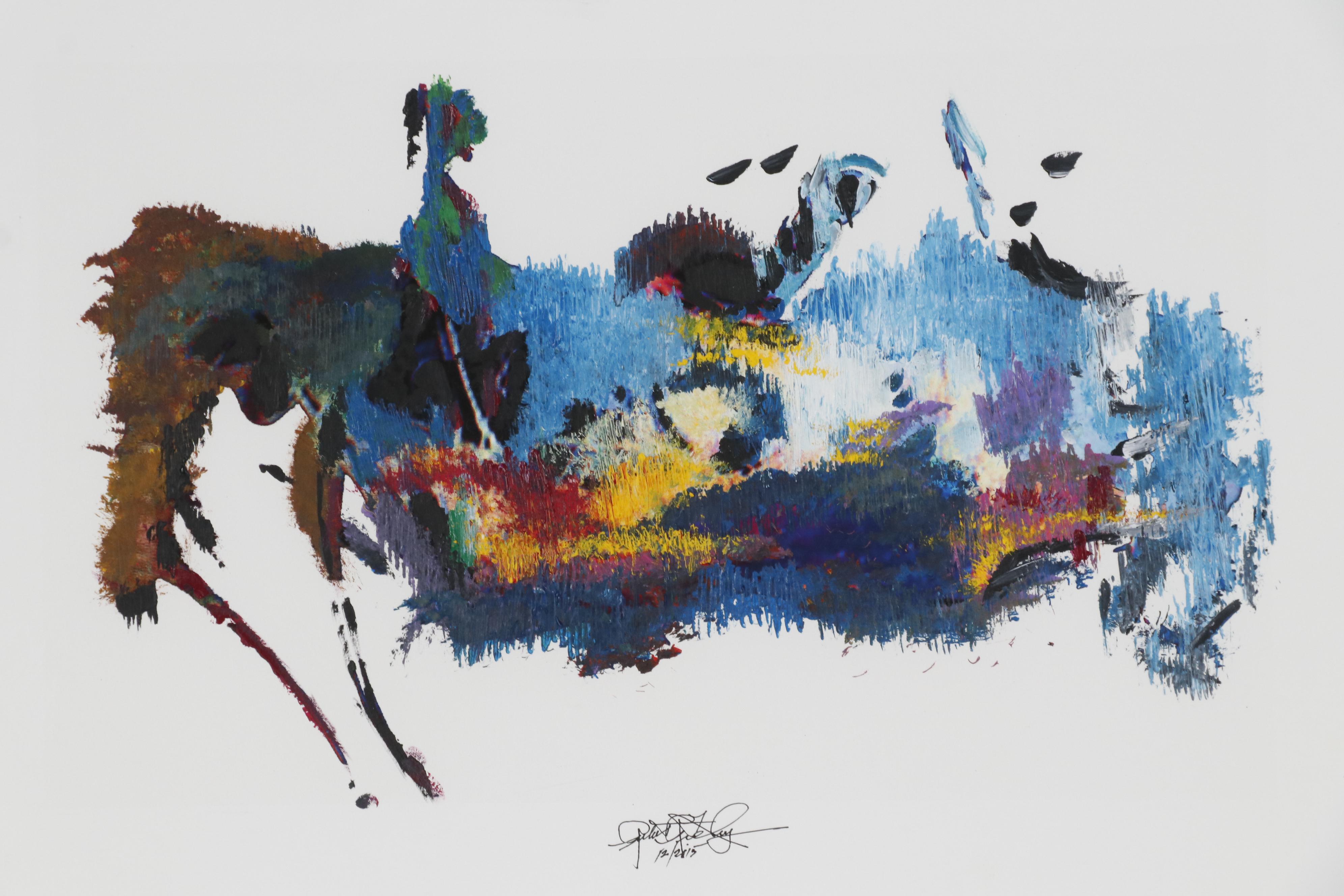 Robert Lackney Mixed Media Painting "Childhood Dream Memory", 2013