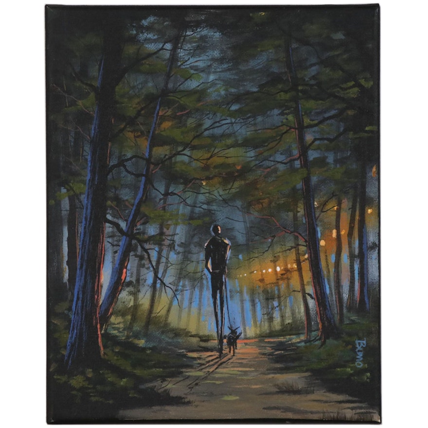 Douglas "Bumo" Johnpeer Oil Painting "A Longwalk"