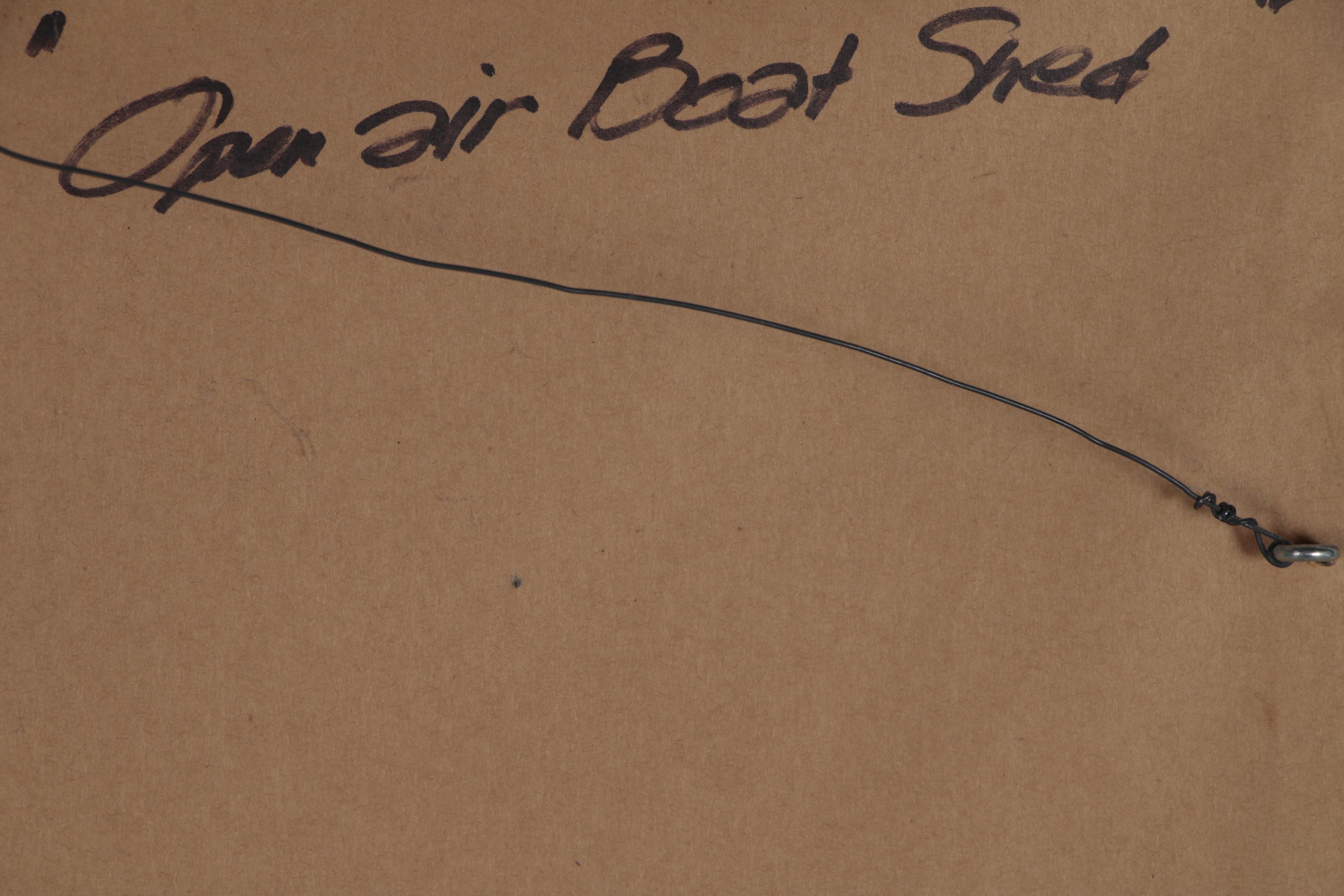 Don Dennis Watercolor Painting "Open Air Boat Shed"