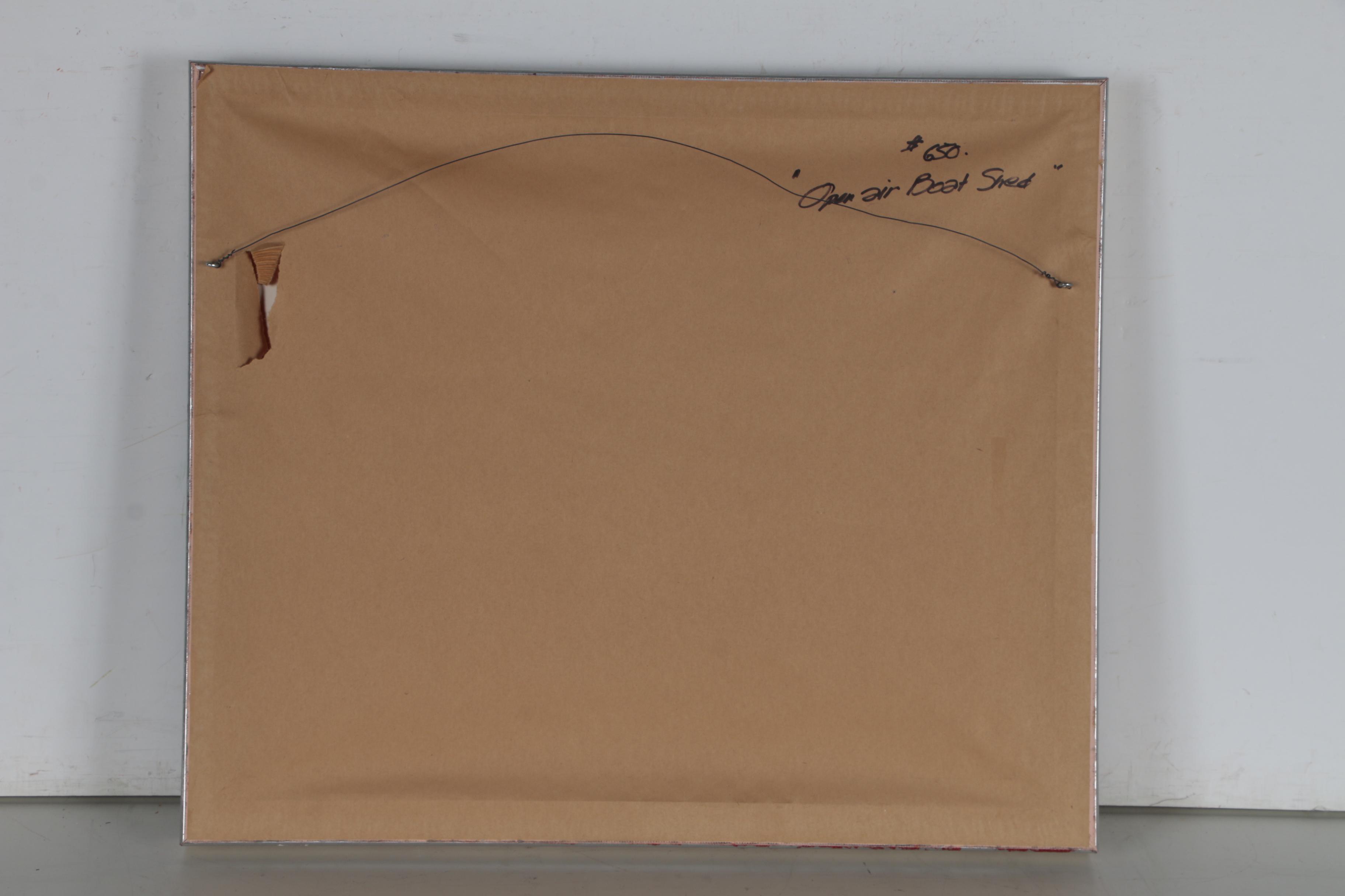 Don Dennis Watercolor Painting "Open Air Boat Shed"