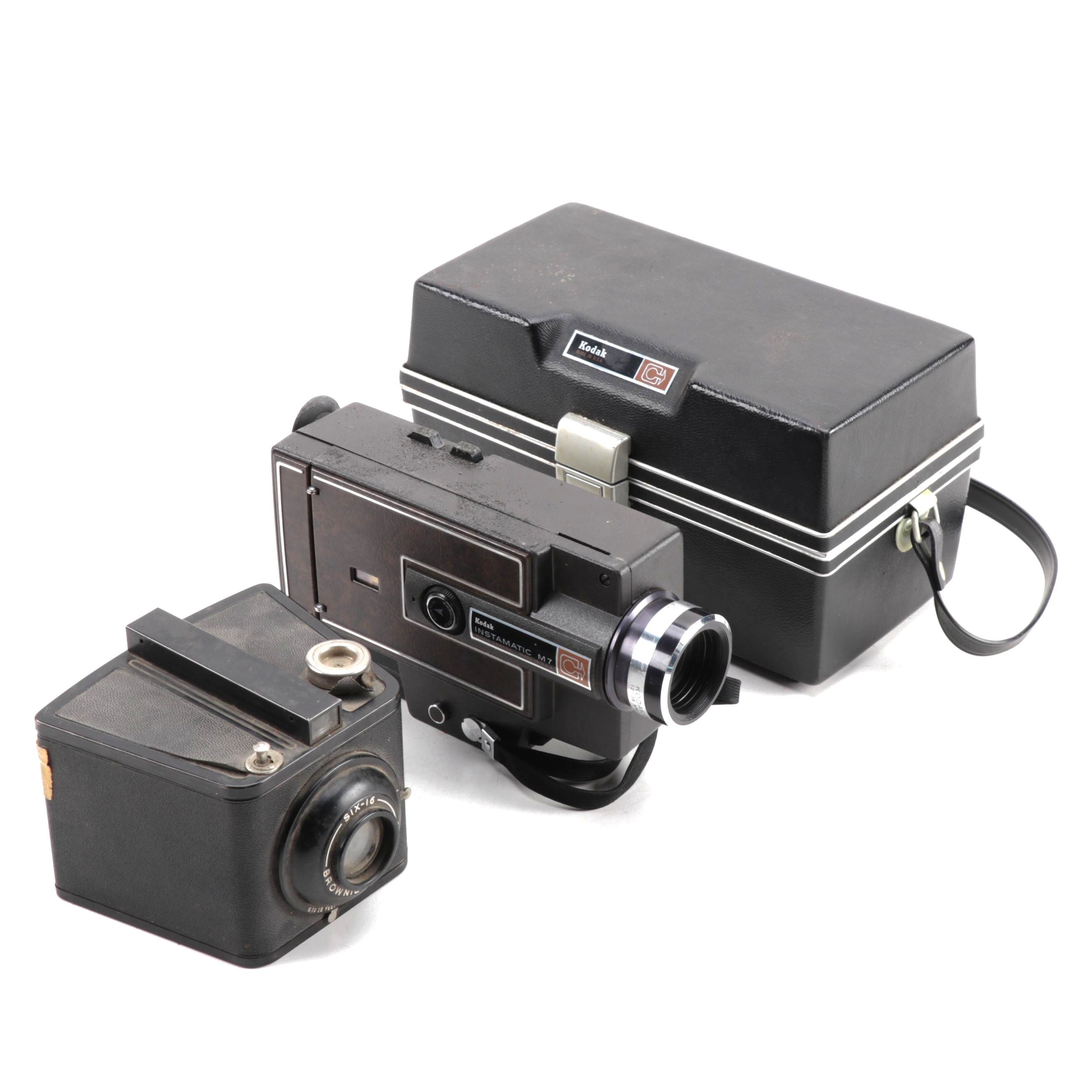 Kodak Instamatic M7 Movie Camera and Six-16 Brownie