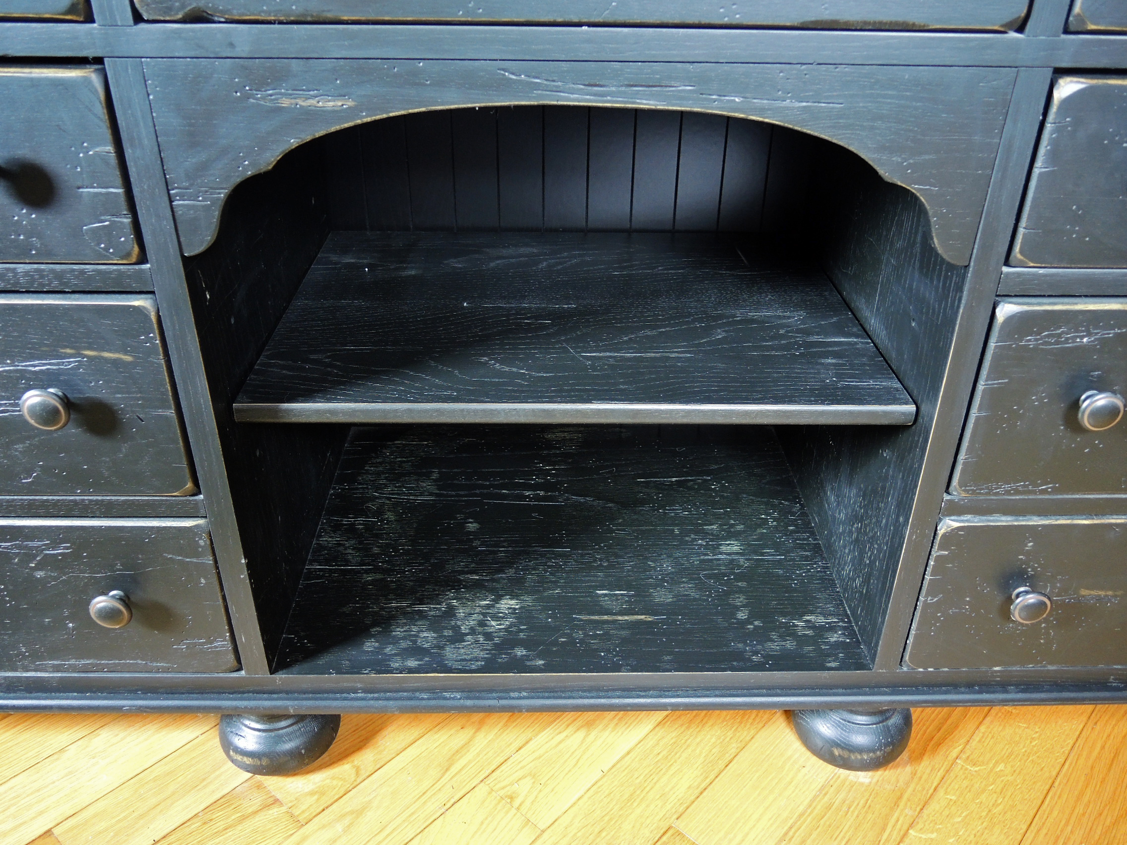 Broyhill "Attic Heirlooms" Ebonized Wood Base and Cabinet