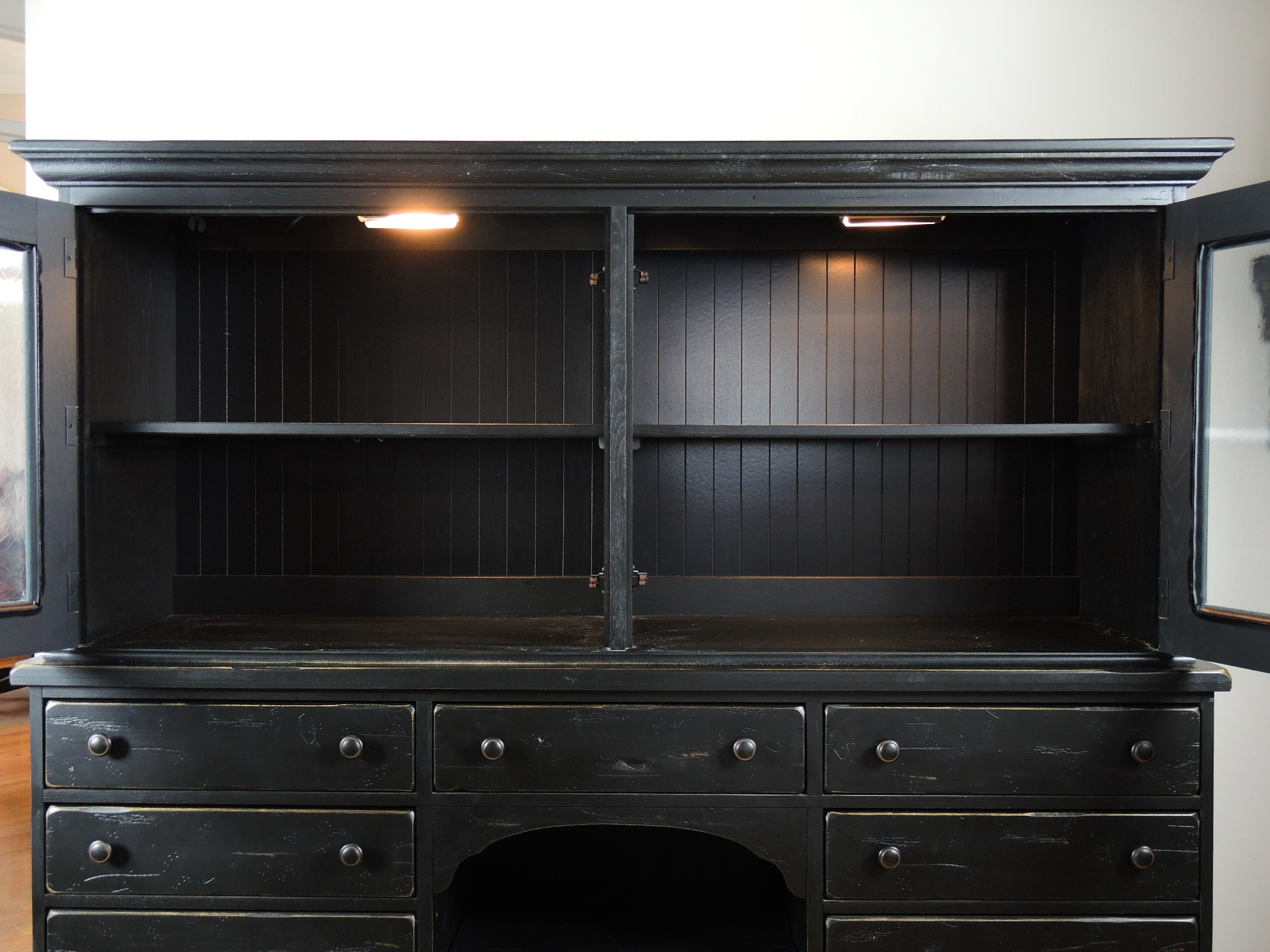 Broyhill "Attic Heirlooms" Ebonized Wood Base and Cabinet