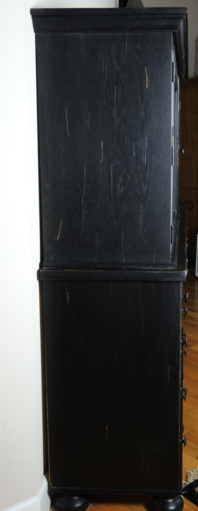 Broyhill "Attic Heirlooms" Ebonized Wood Base and Cabinet