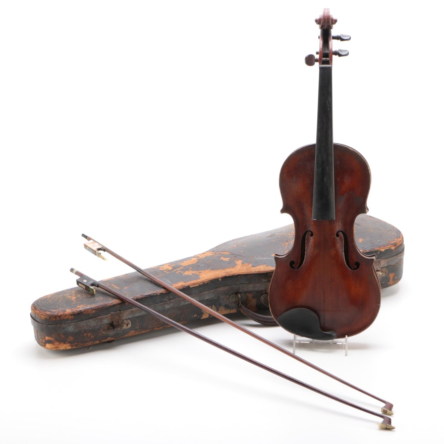 Gioffredo Cappa Copy 4/4 Violin with Bows, Late 19th Century