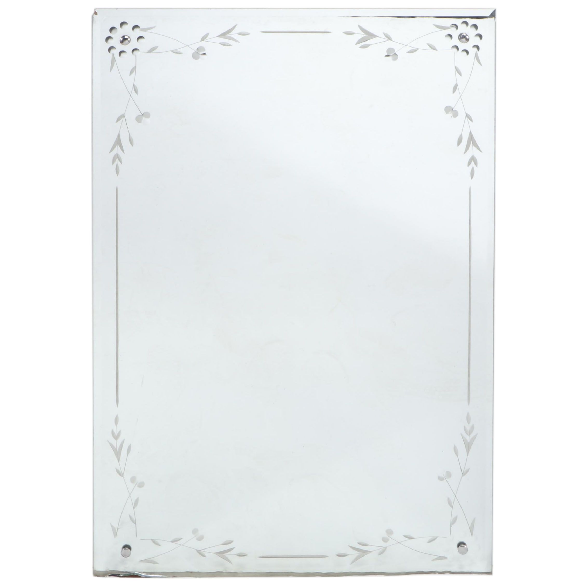 Venetian Style Etched Glass Wall Mirror