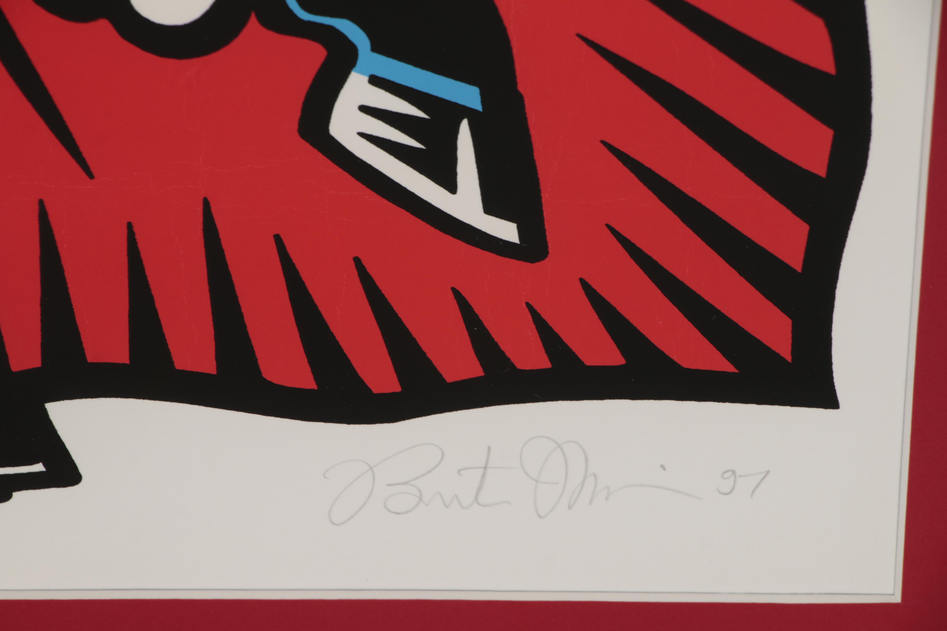 Burton Morris Pop Art Serigraph "The Bull", 1997