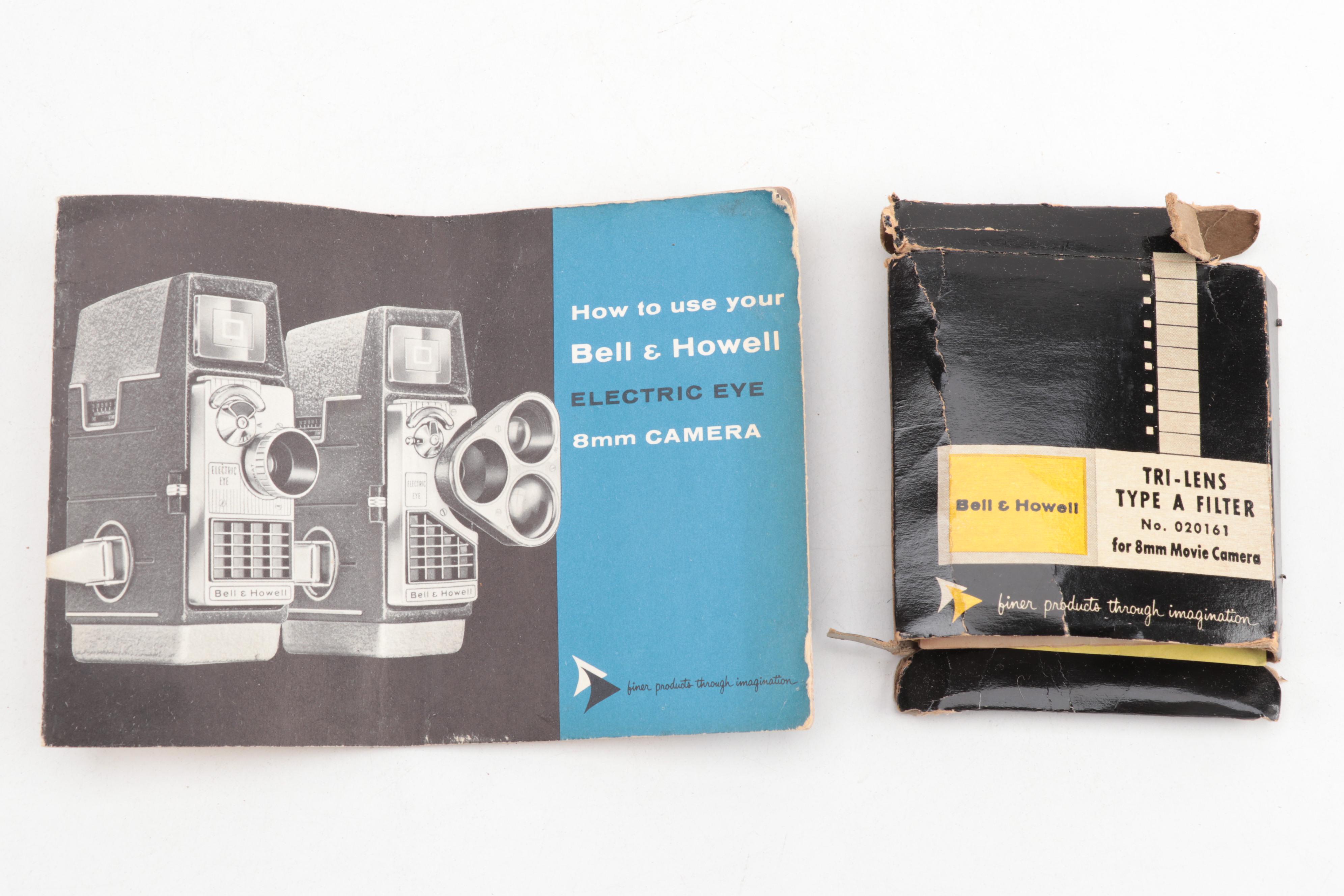 Bell & Howell Eye 8mm Movie Camera with 125 V.A.C. Lighting Device, circa 1958