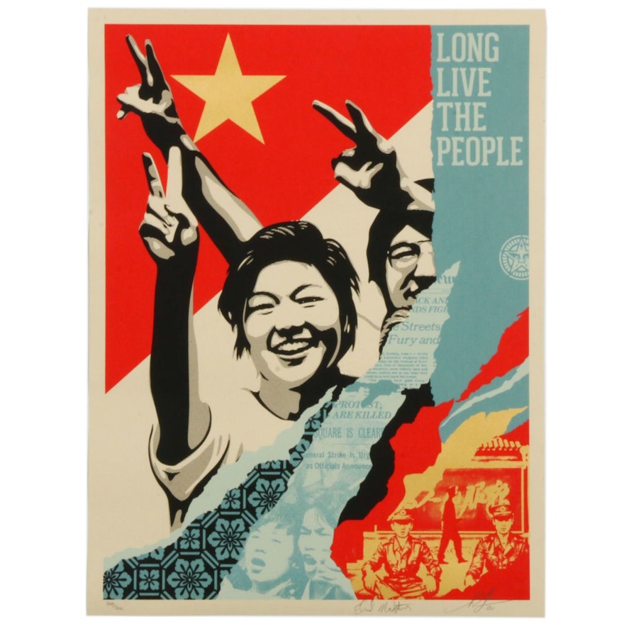 Shepard Fairey Screenprint "Long Live the People", 2020