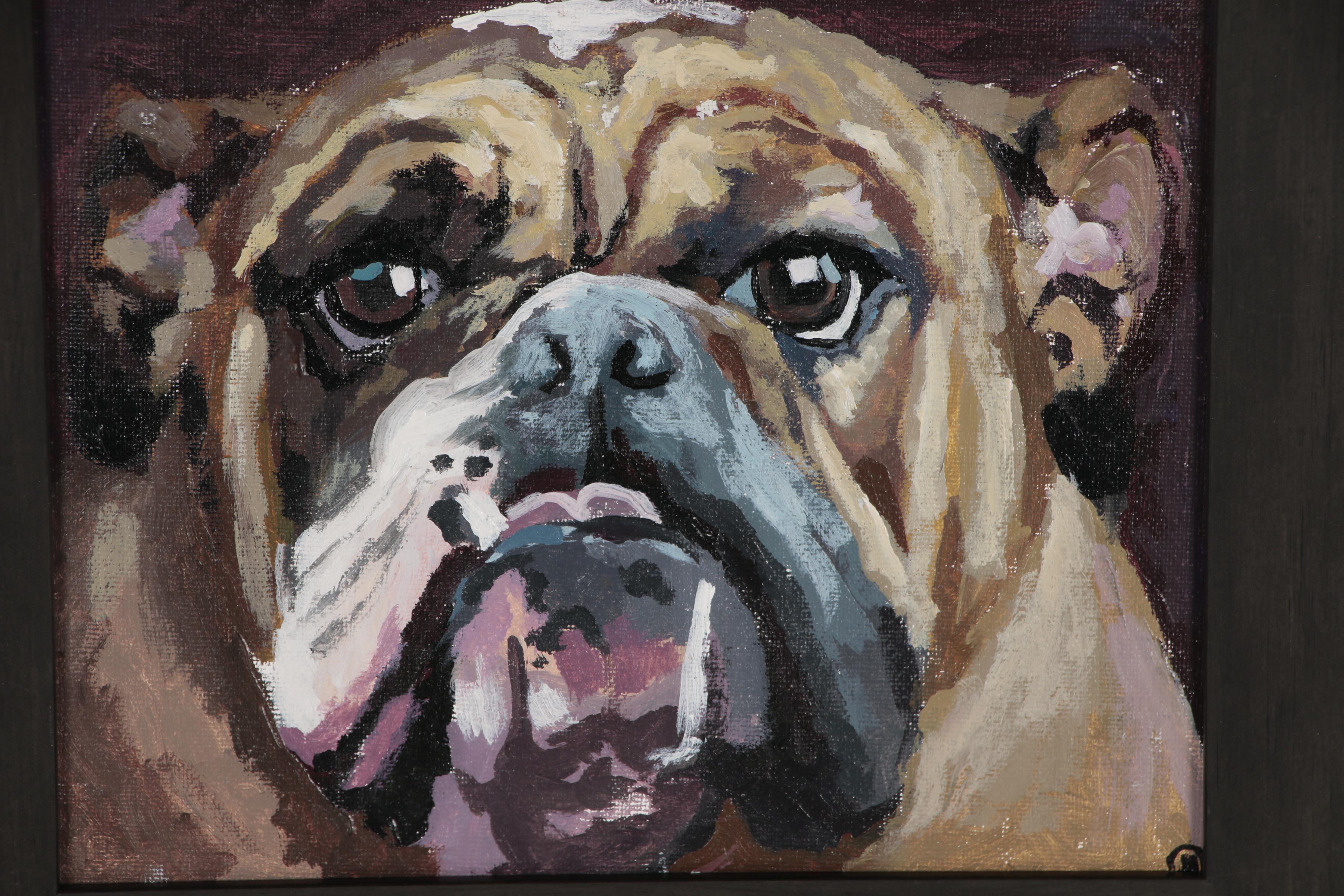 Martin Azari Oil Painting "English Bulldog"