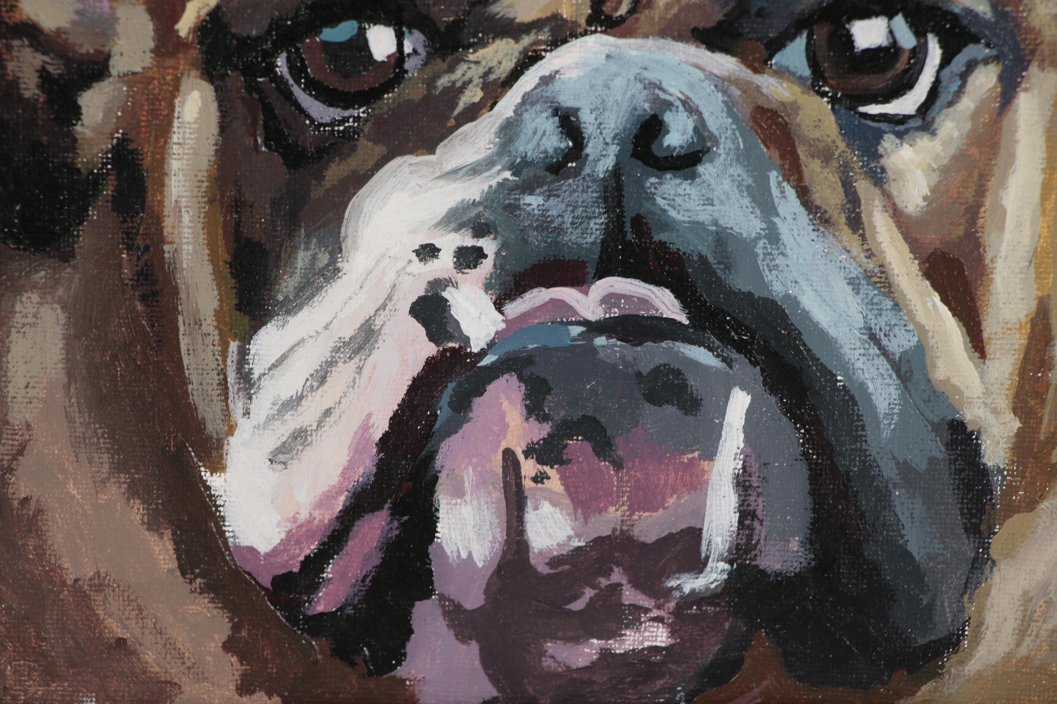Martin Azari Oil Painting "English Bulldog"