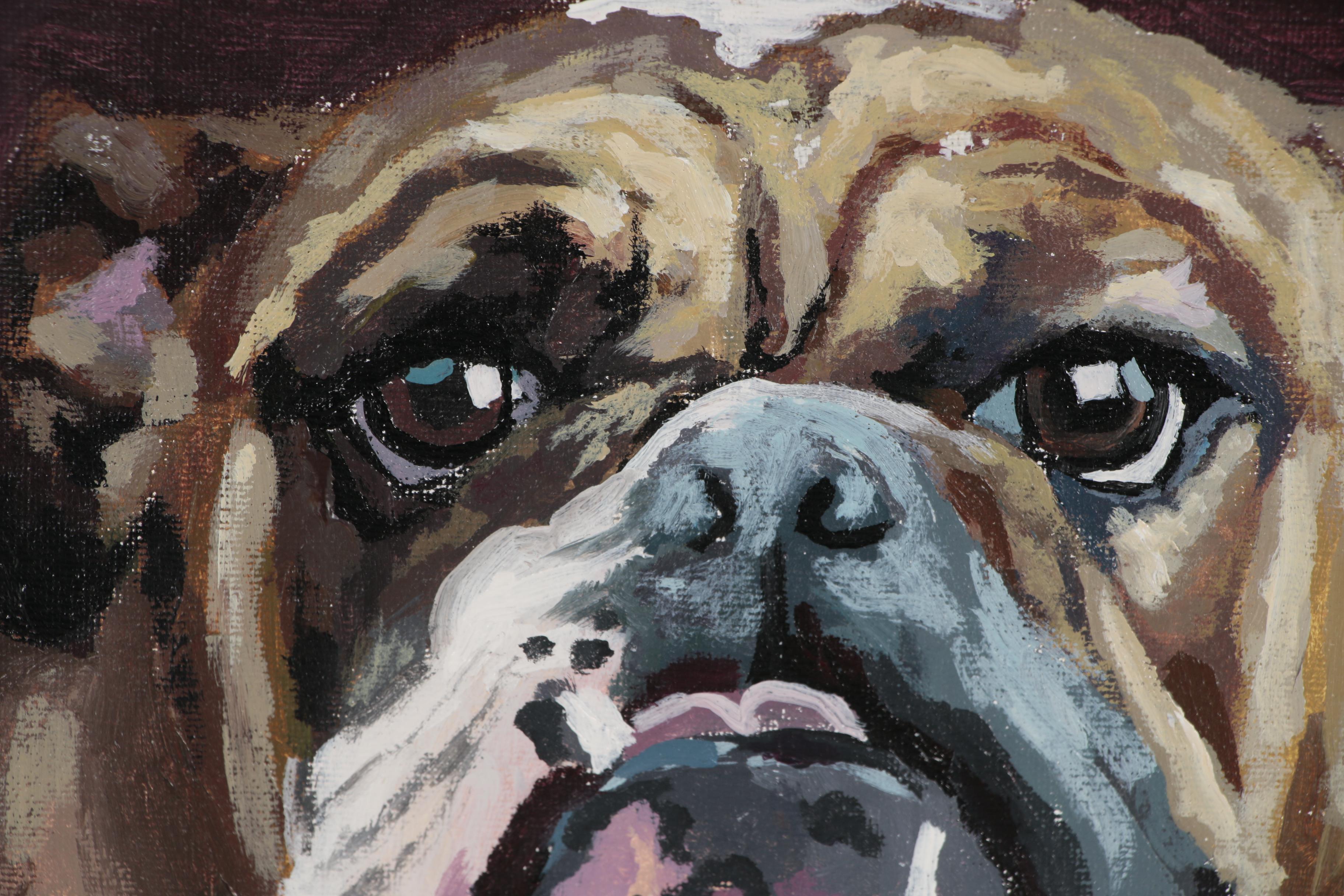 Martin Azari Oil Painting "English Bulldog"