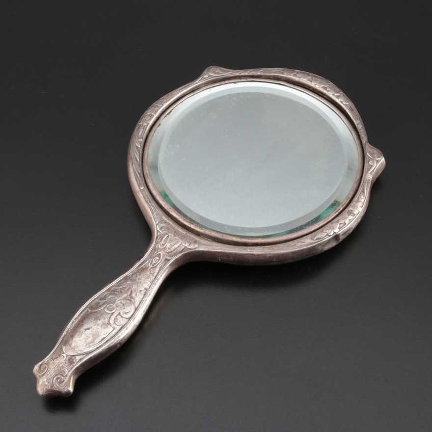 R. Blackinton & Co. Art Nouveau Sterling Silver Hand Mirror