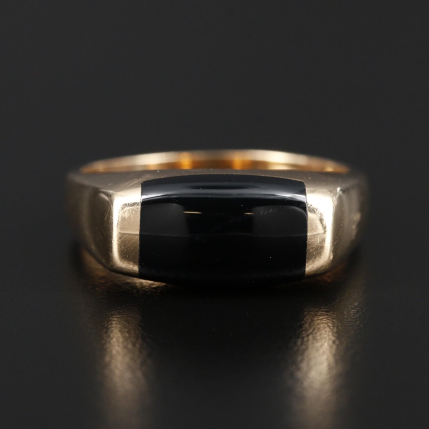 14K Black Onyx Ring