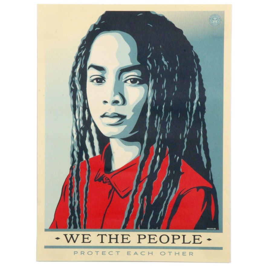 Shepard Fairey Offset Print "We the People: Protect Each Other"