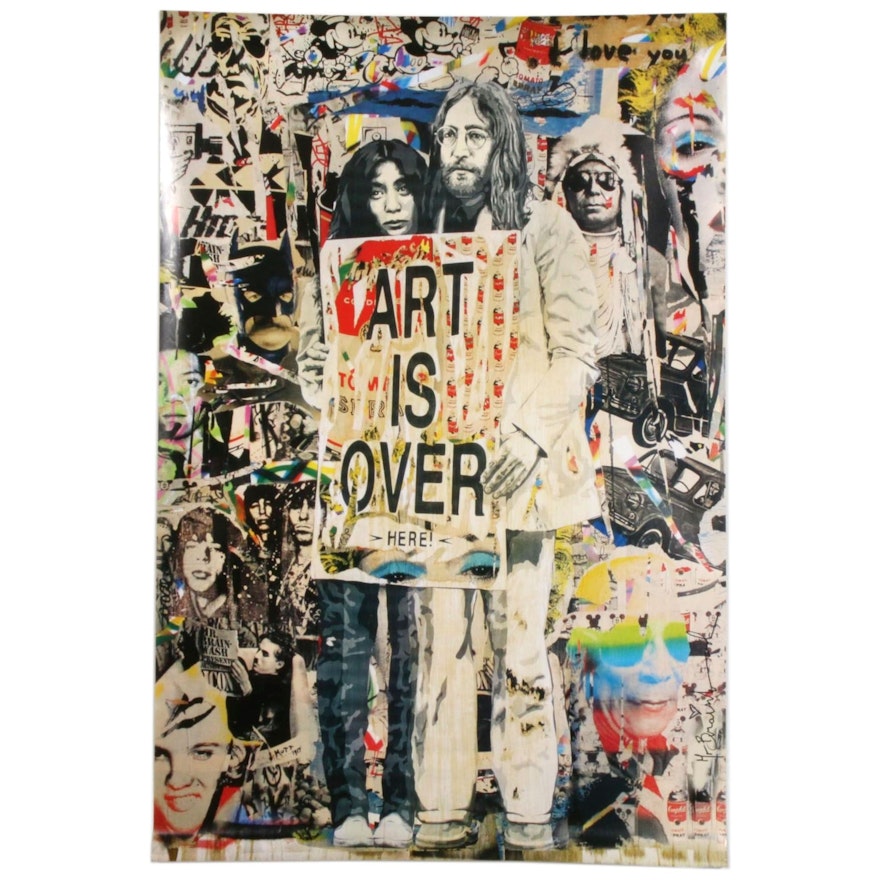 Offset Poster Print after Mr. Brainwash "John Lennon & Yoko Ono: Art is Over..."