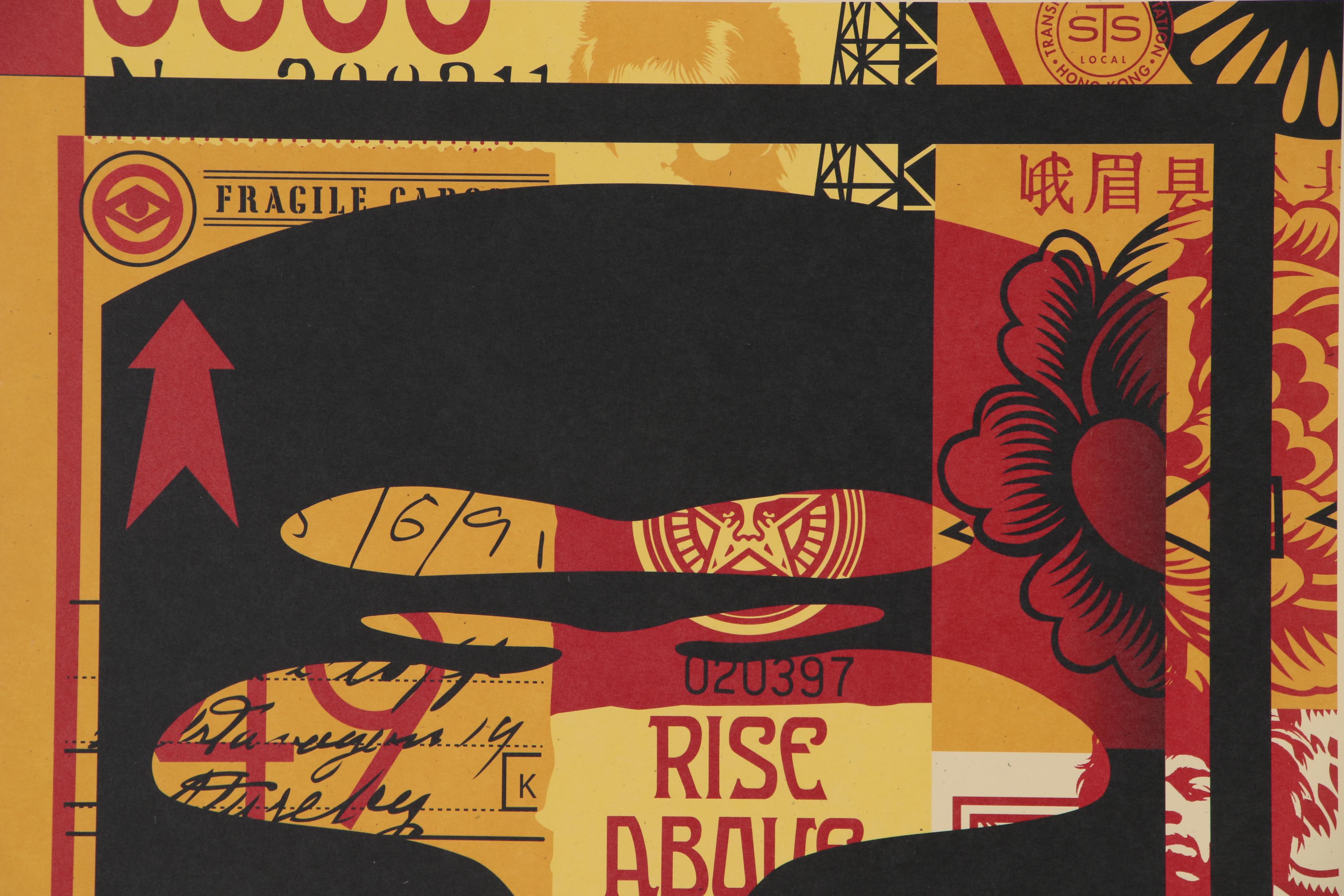 Shepard Fairey Offset Poster Triptych "OBEY 3-Face Collage", 2016