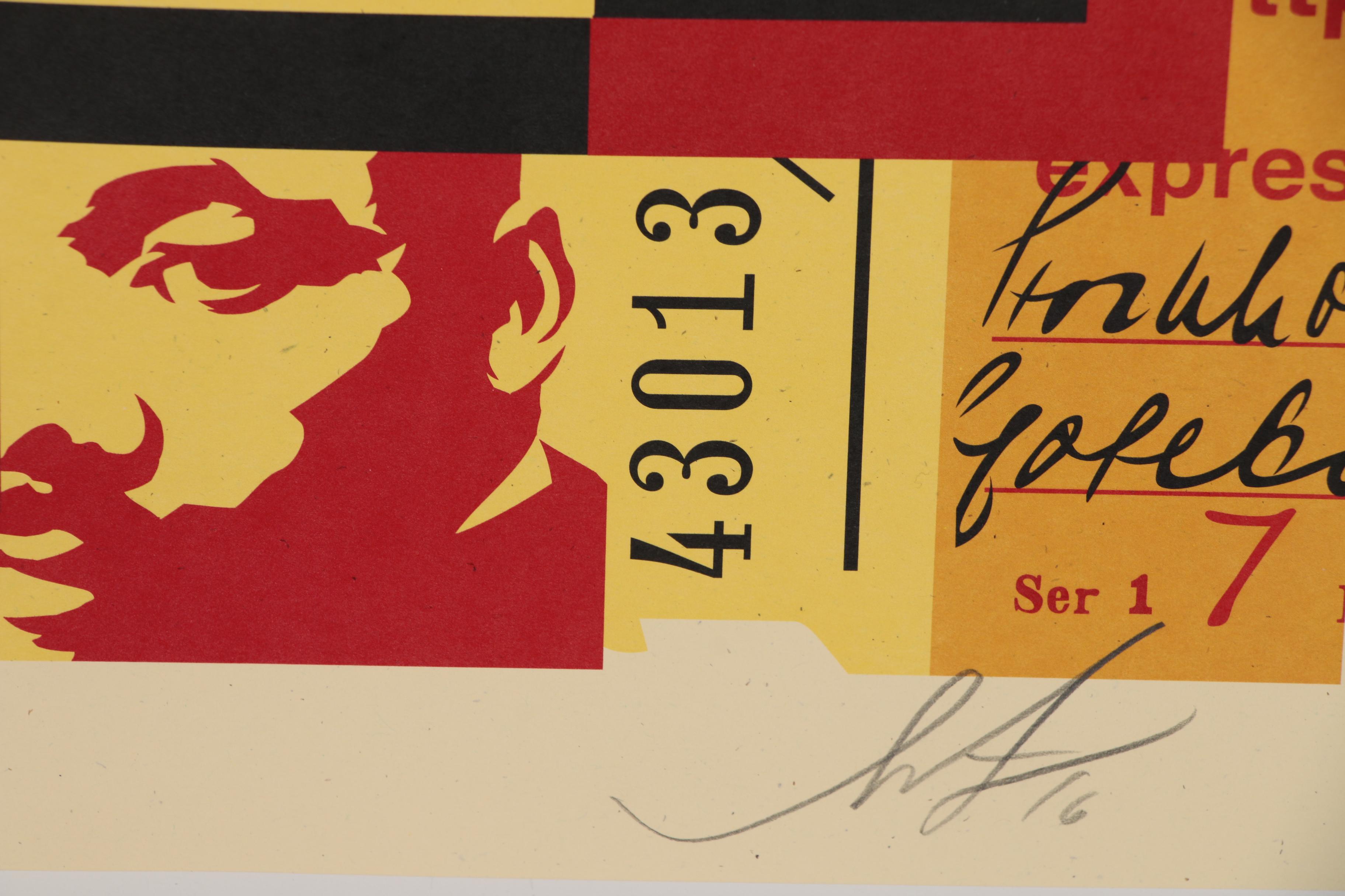 Shepard Fairey Offset Poster Triptych "OBEY 3-Face Collage", 2016