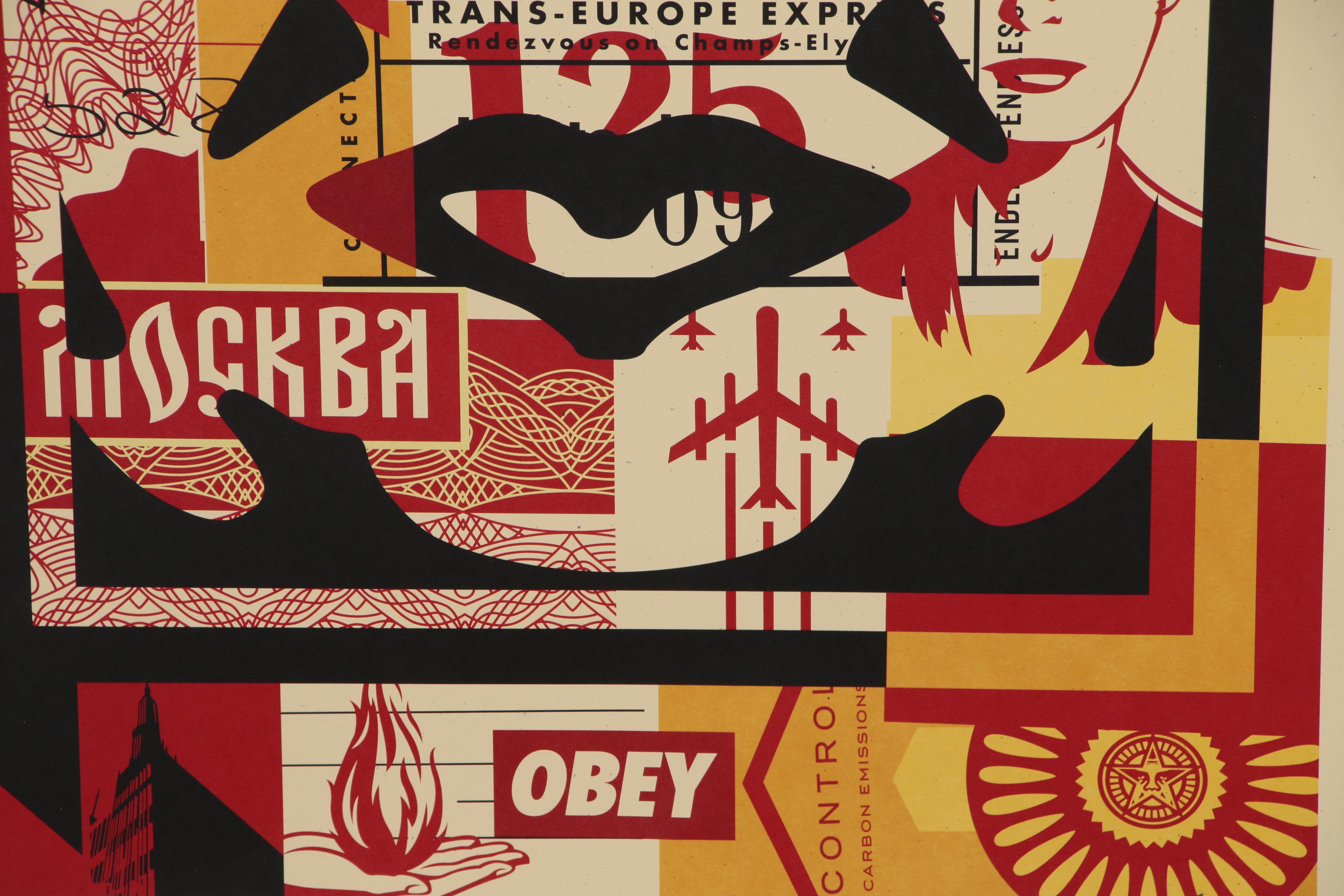 Shepard Fairey Offset Poster Triptych "OBEY 3-Face Collage", 2016