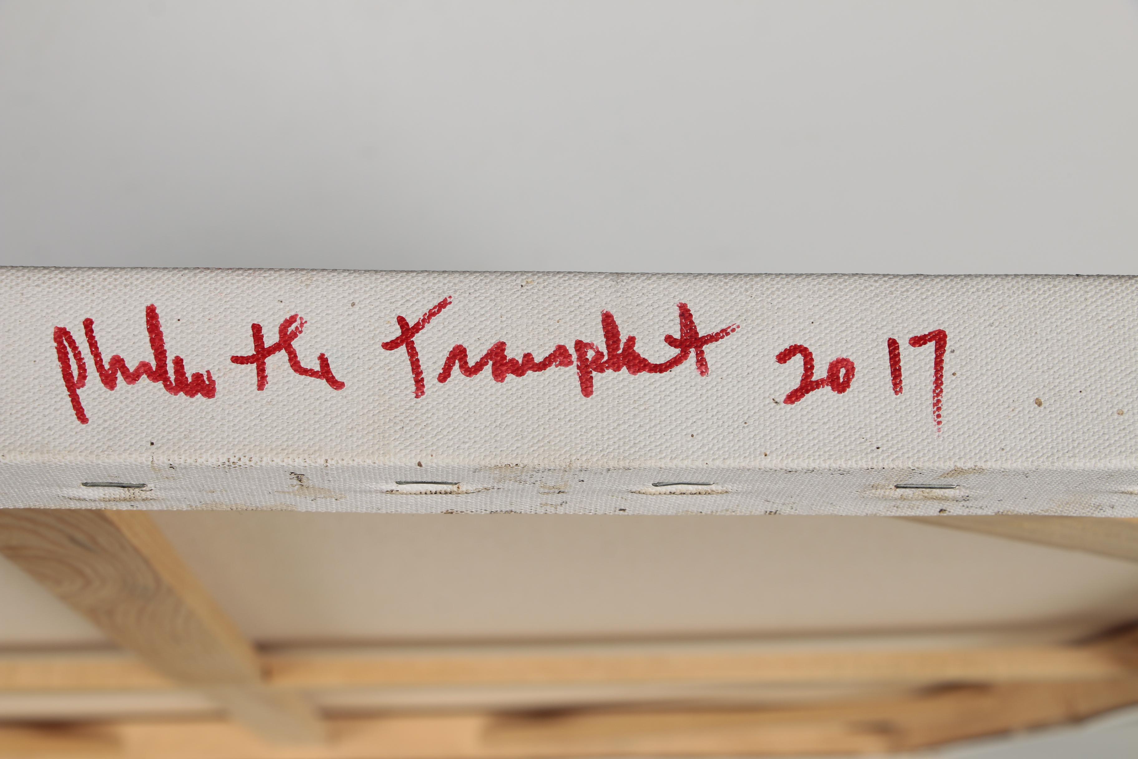 Philip the Transplant Monumental Mixed Media Painting with Tar "Pas de Deux"