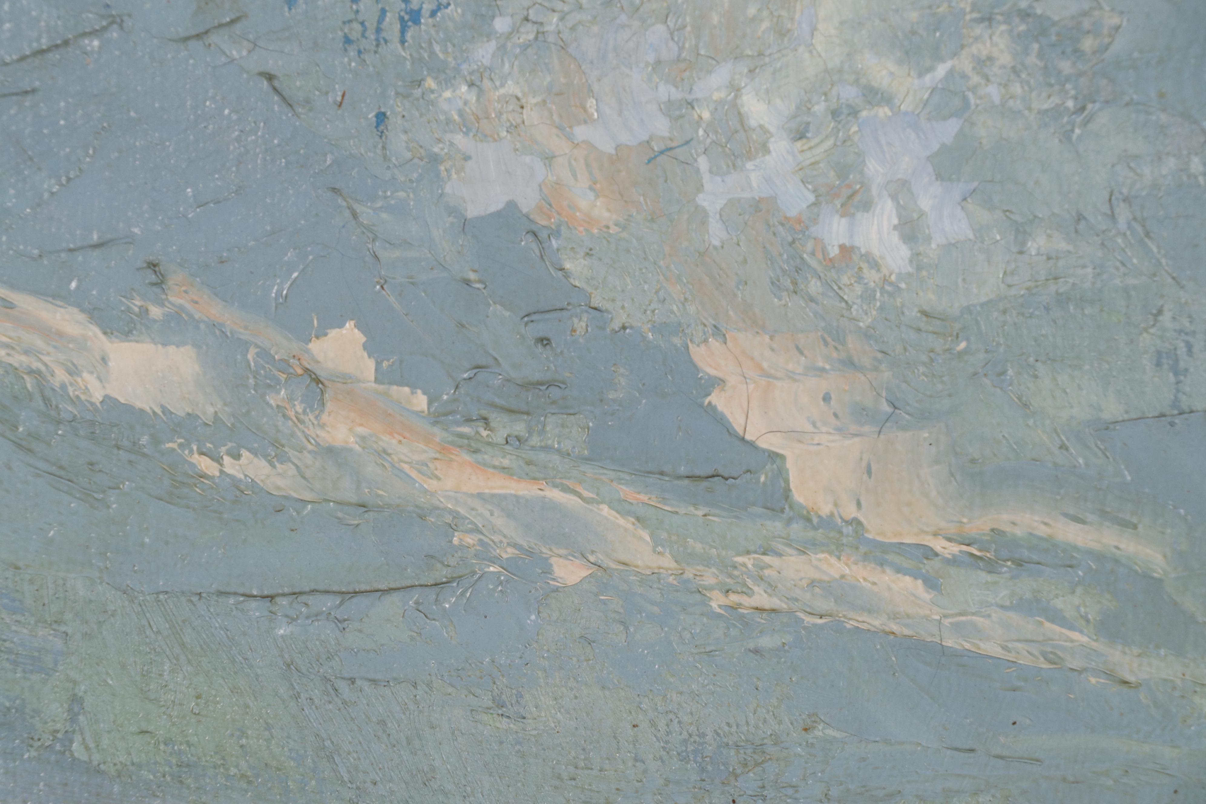 A. Kelly Pruitt Pastoral Landscape Oil Painting "Spring Shower"