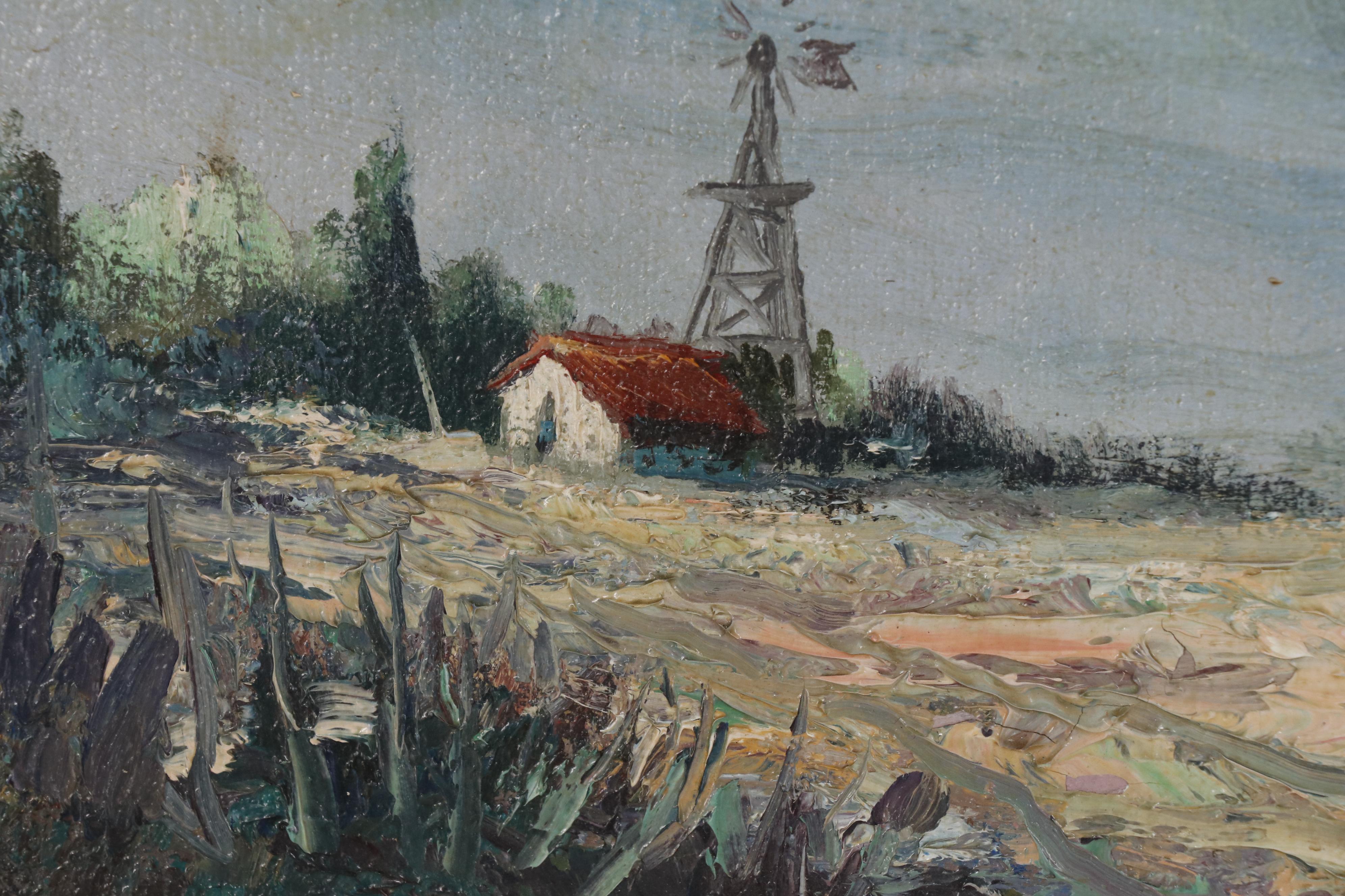 A. Kelly Pruitt Pastoral Landscape Oil Painting "Spring Shower"