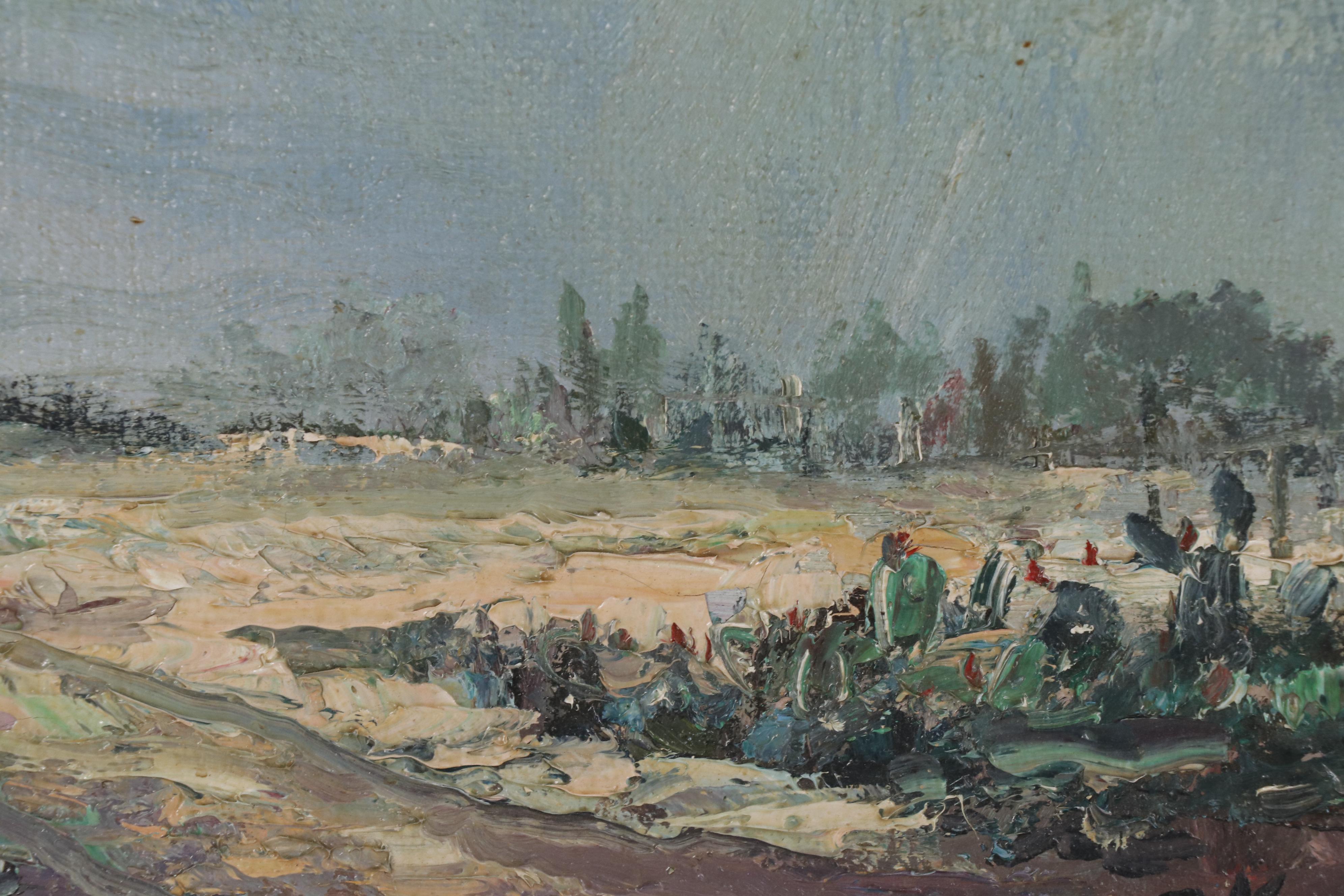 A. Kelly Pruitt Pastoral Landscape Oil Painting "Spring Shower"