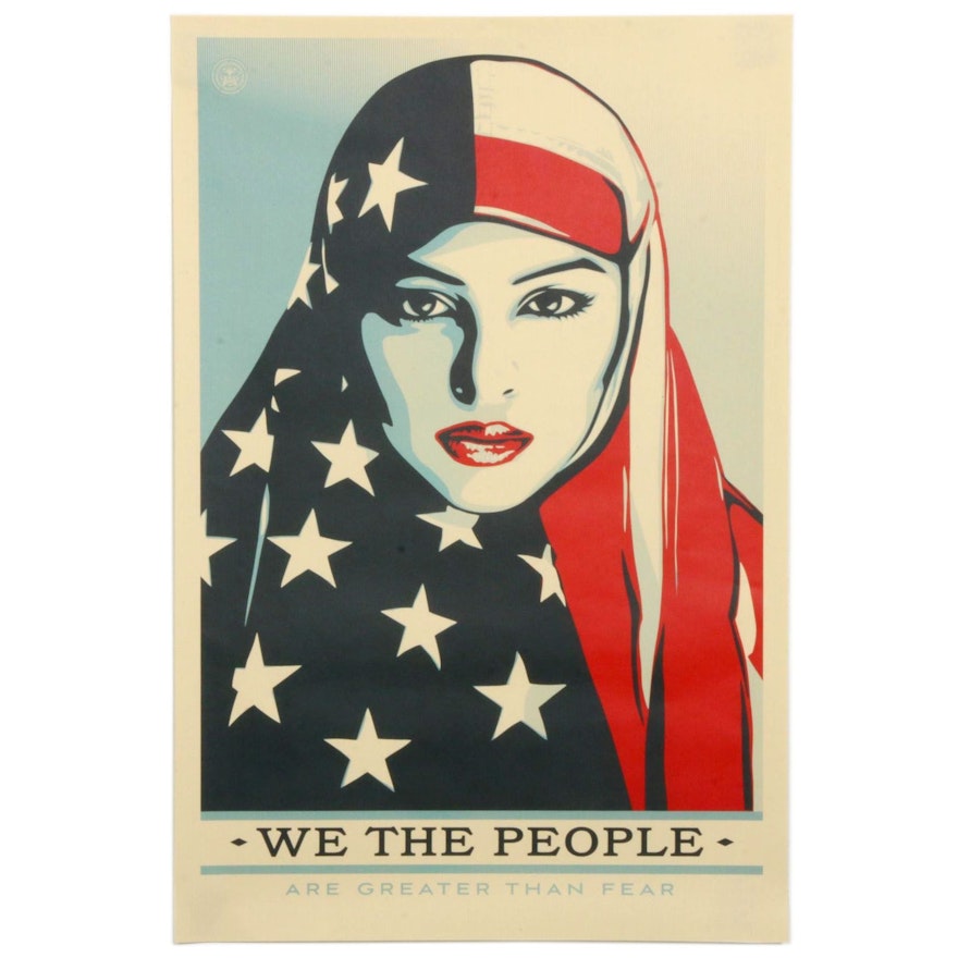 Shepard Fairey Offset Print "We the People: Are Greater Than Fear"