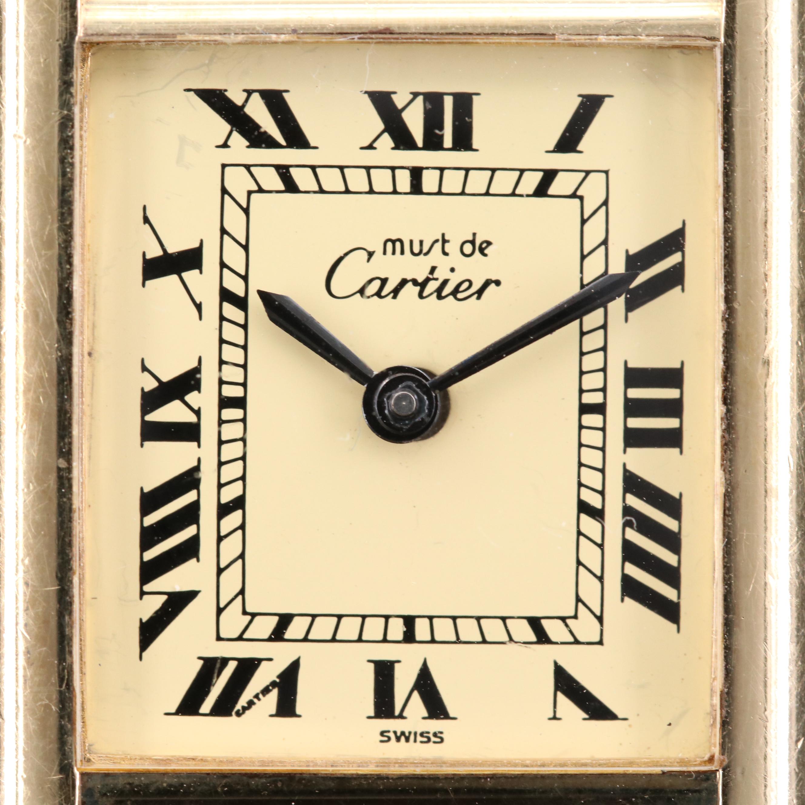 Vintage Cartier Tank Vermeil Quartz Watch