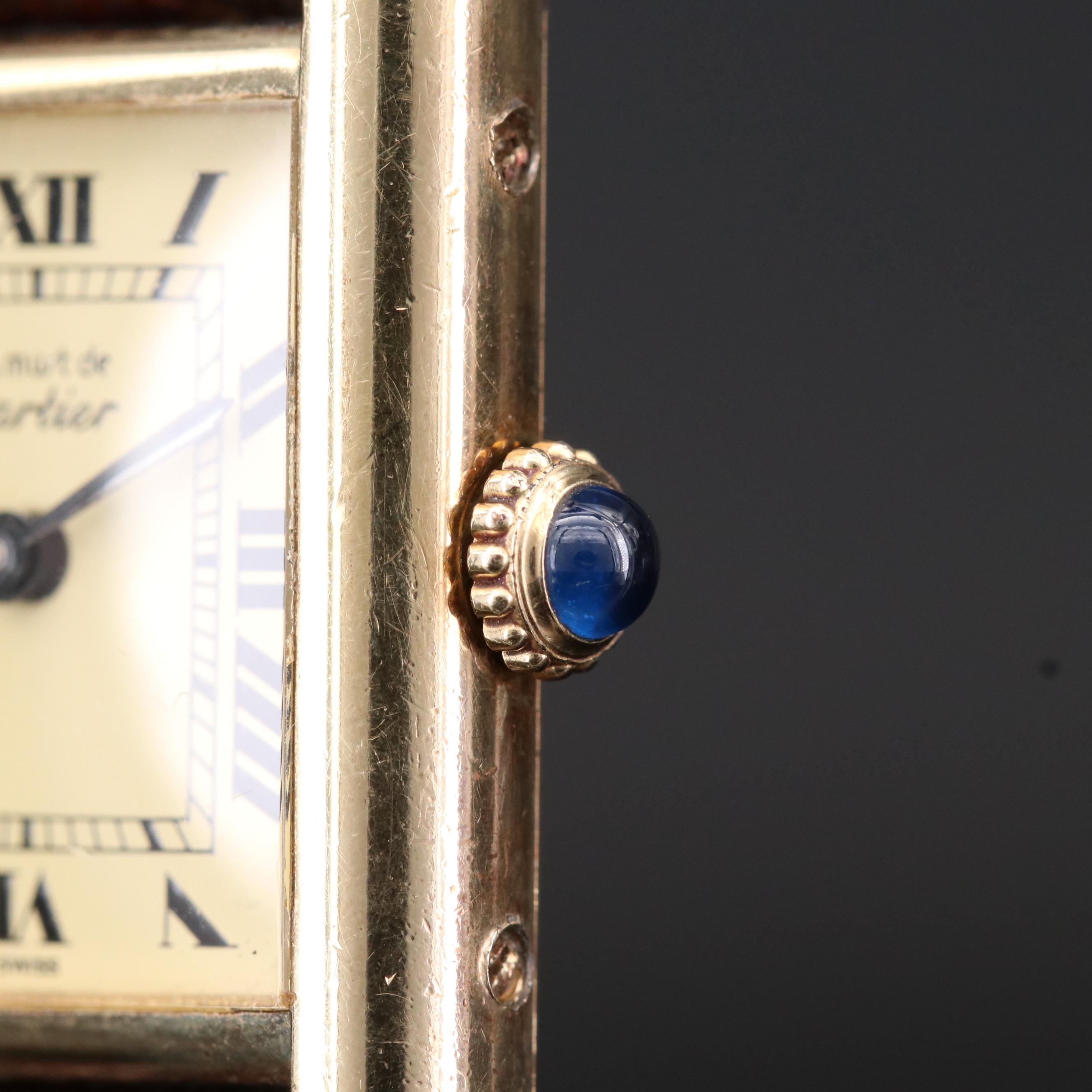 Vintage Cartier Tank Vermeil Quartz Watch