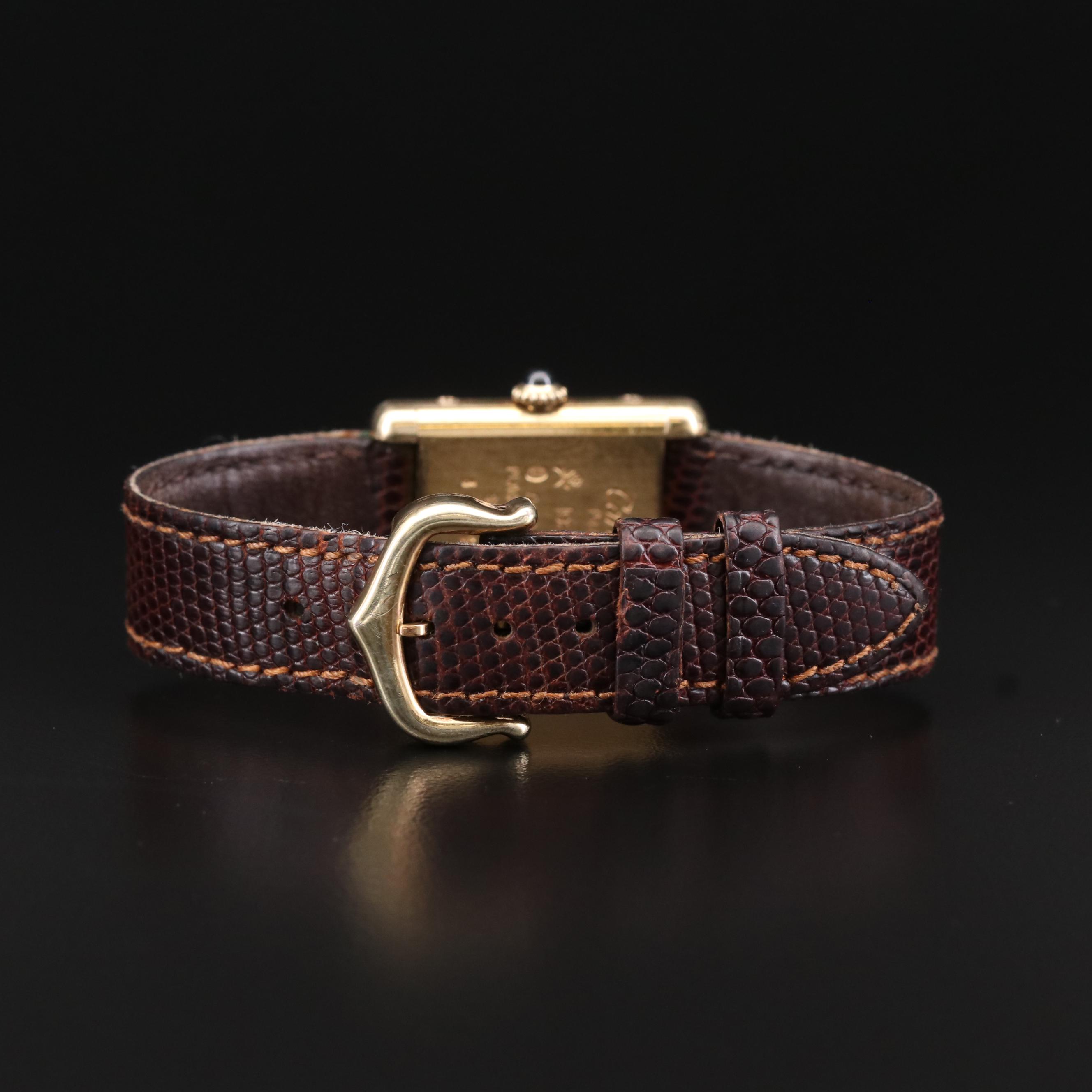 Vintage Cartier Tank Vermeil Quartz Watch