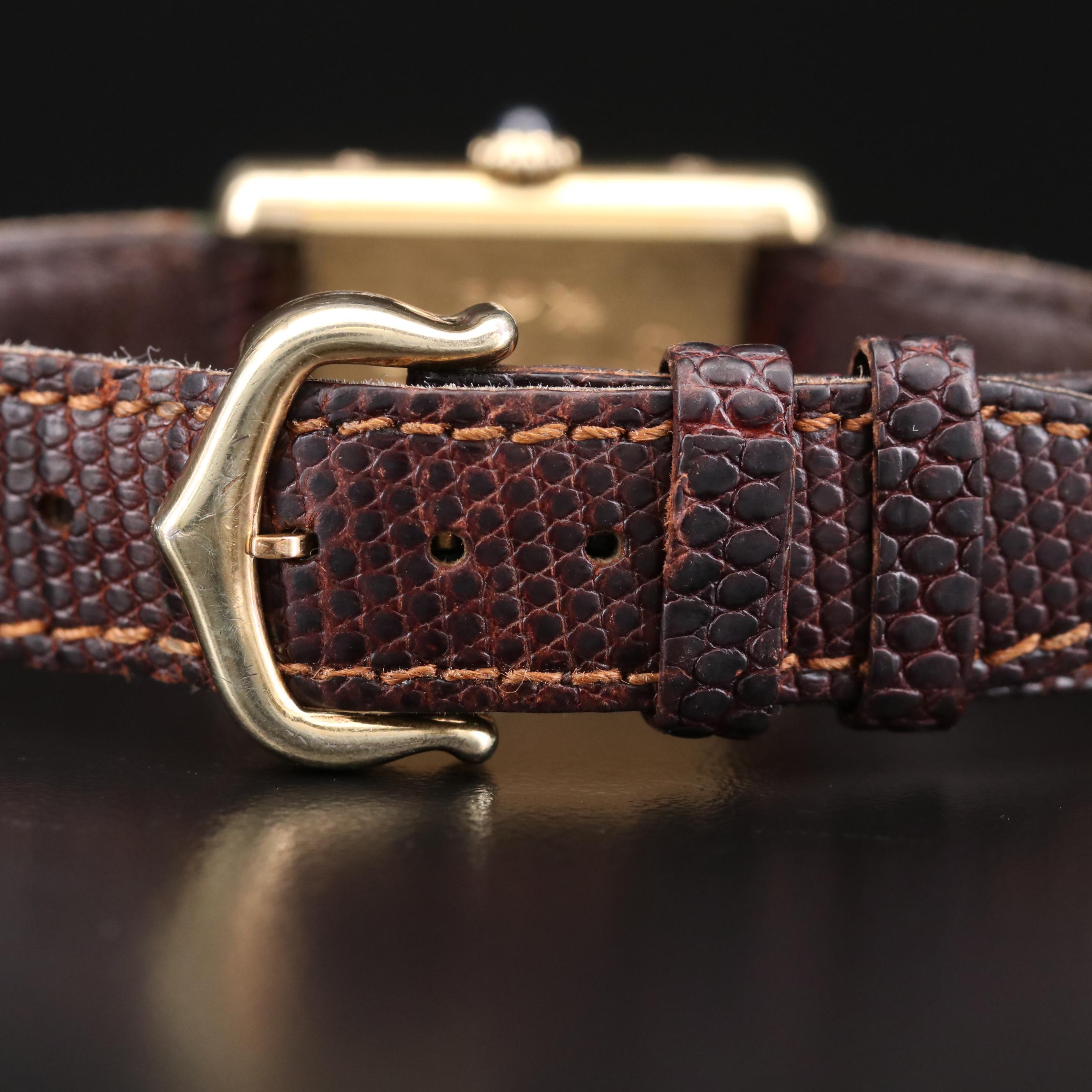 Vintage Cartier Tank Vermeil Quartz Watch