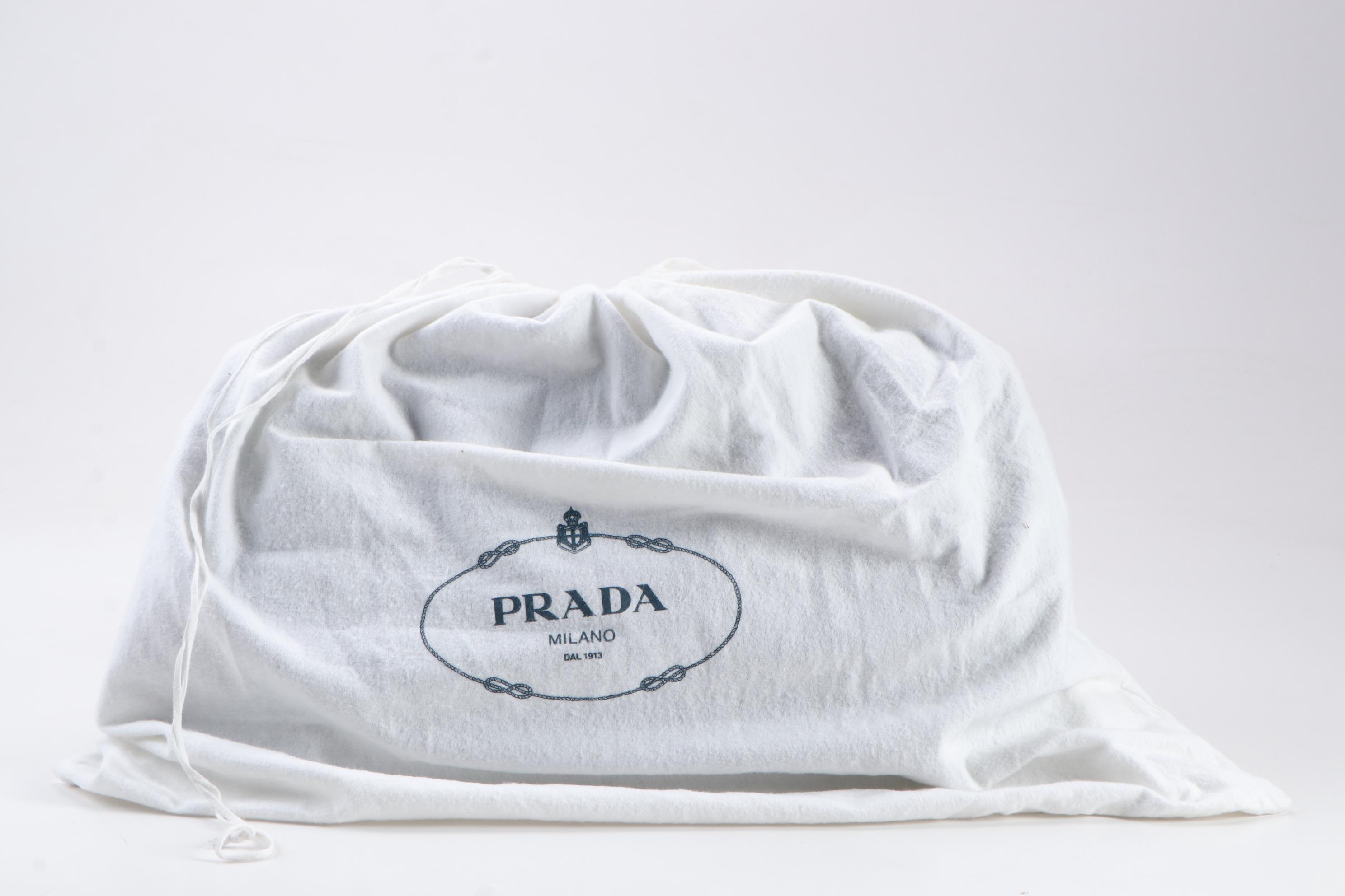 Prada Black Grained Leather Briefcase