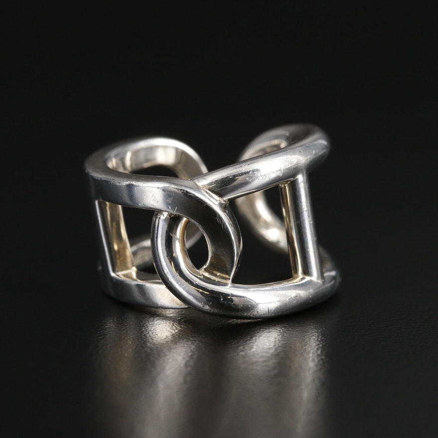 Hermès "Chaîne d'Ancre Enchainee" Sterling Ring