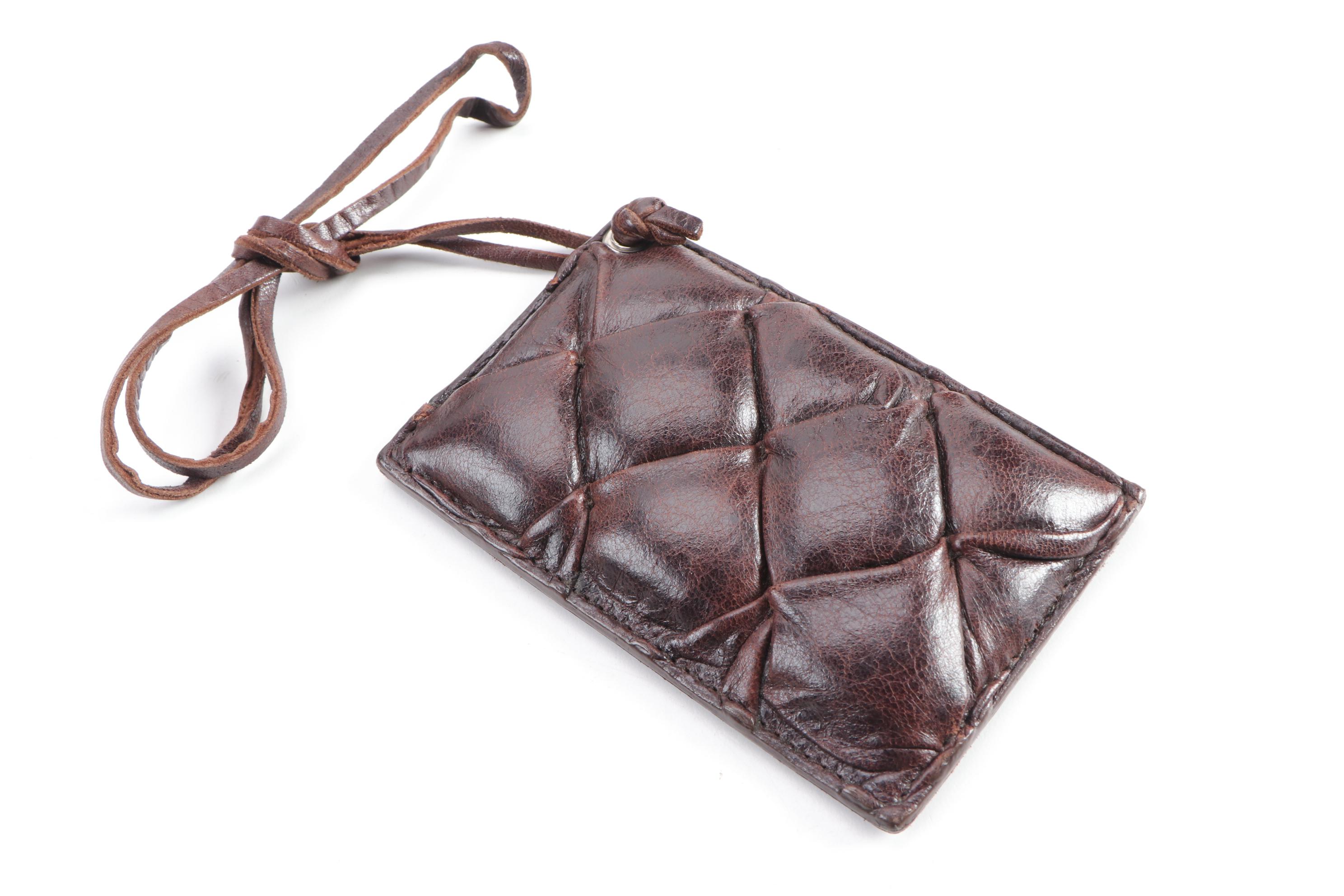 Balenciaga Padded Brown Leather Tote with Whipstitch Handles