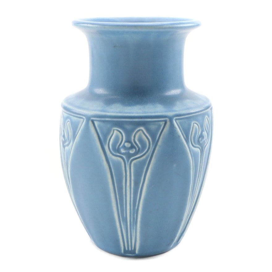 Rookwood Pottery Arts and Crafts Blue Matte Glaze Vase, 1929