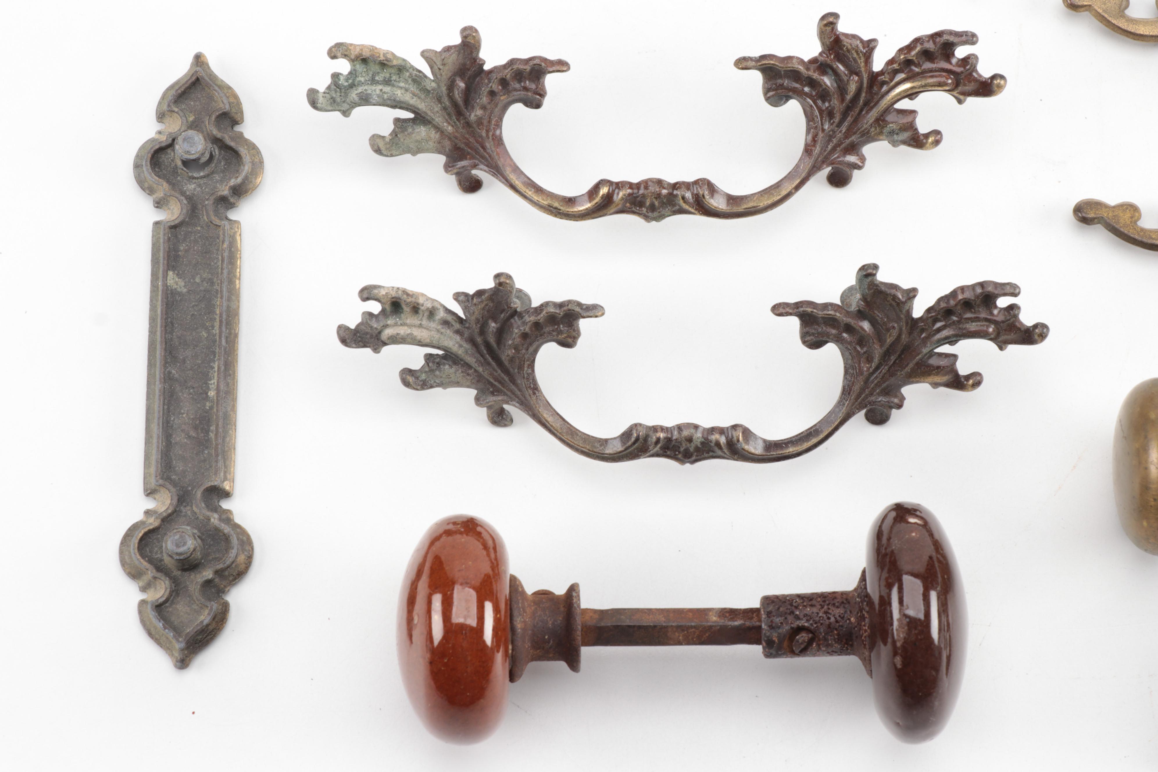 Brass Hardware for Houses and Furniture, 19th and 20th Century