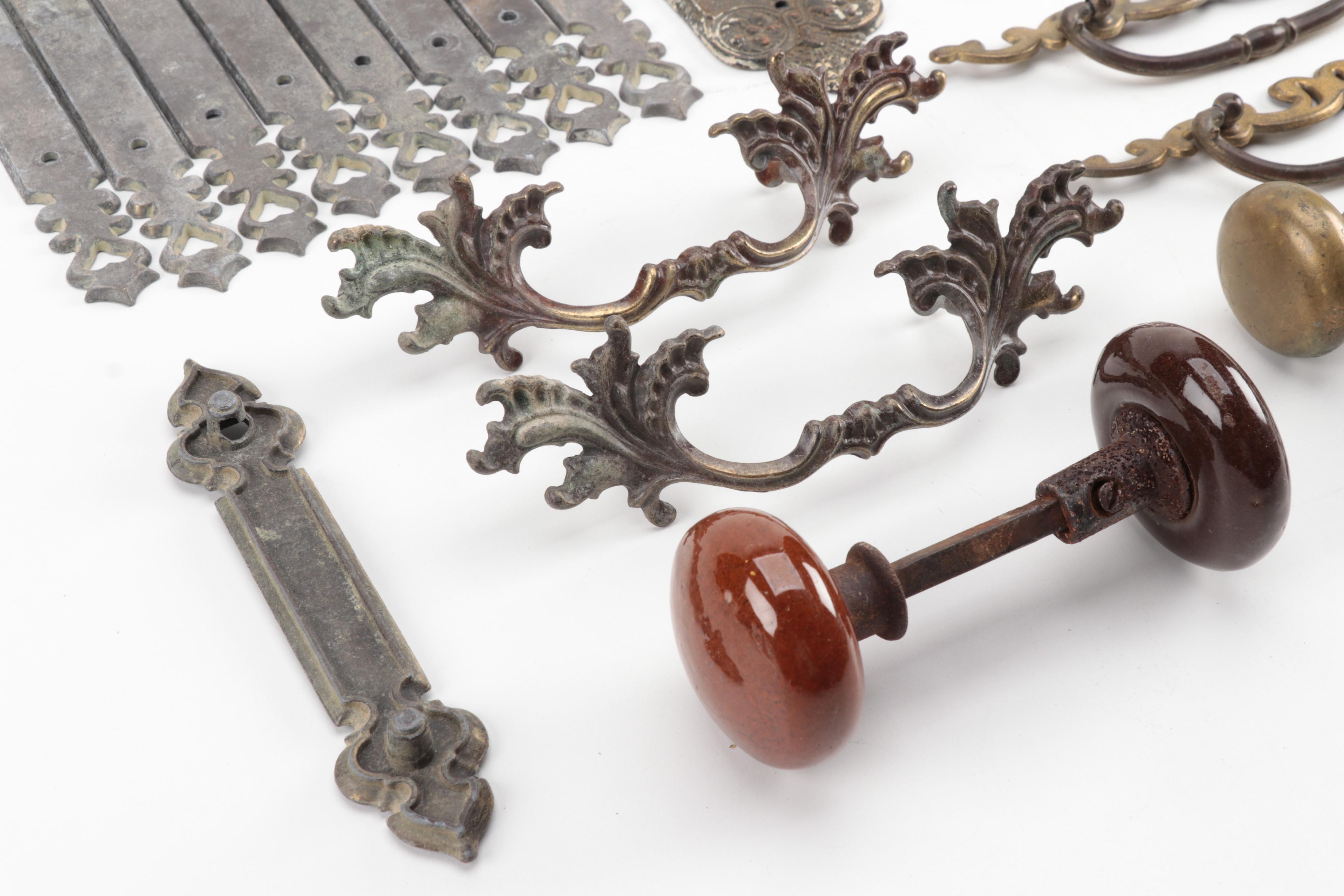 Brass Hardware for Houses and Furniture, 19th and 20th Century