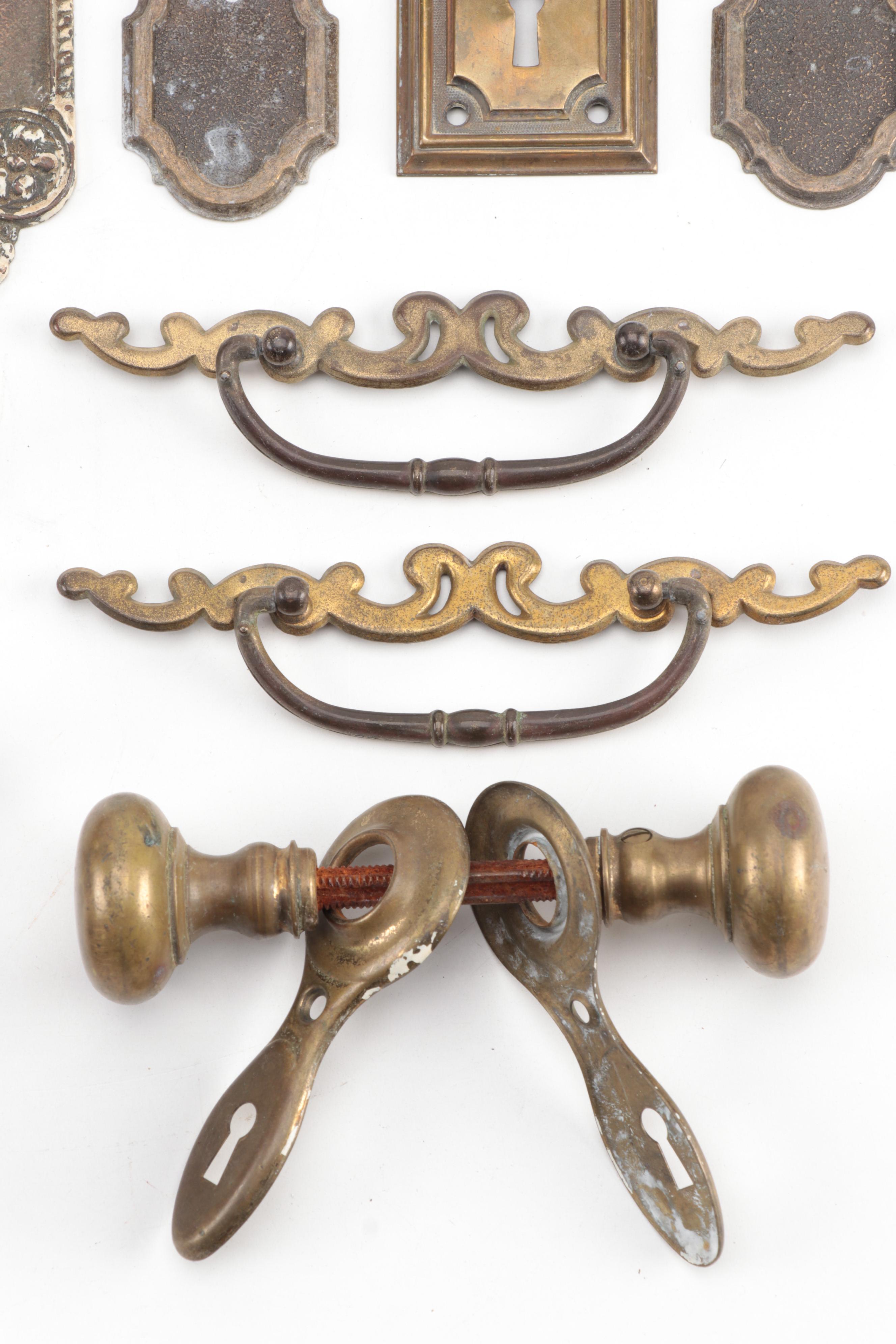 Brass Hardware for Houses and Furniture, 19th and 20th Century