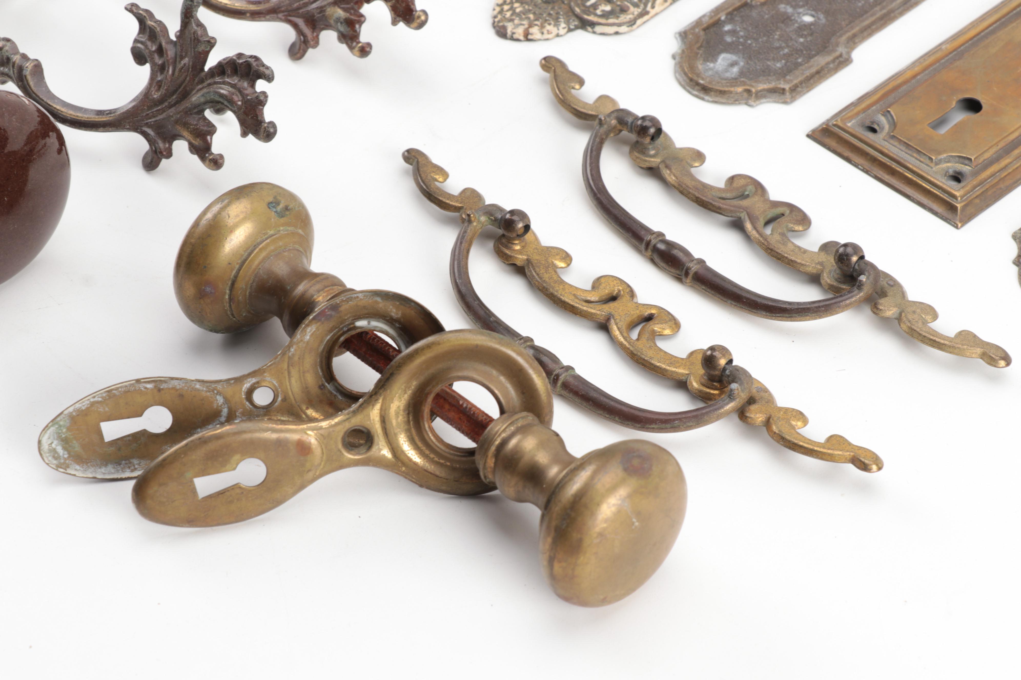 Brass Hardware for Houses and Furniture, 19th and 20th Century