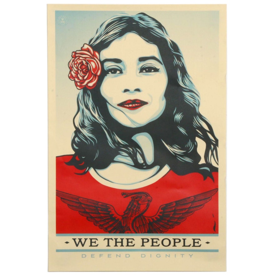 Shepard Fairey Offset Print "We the People: Defend Dignity"