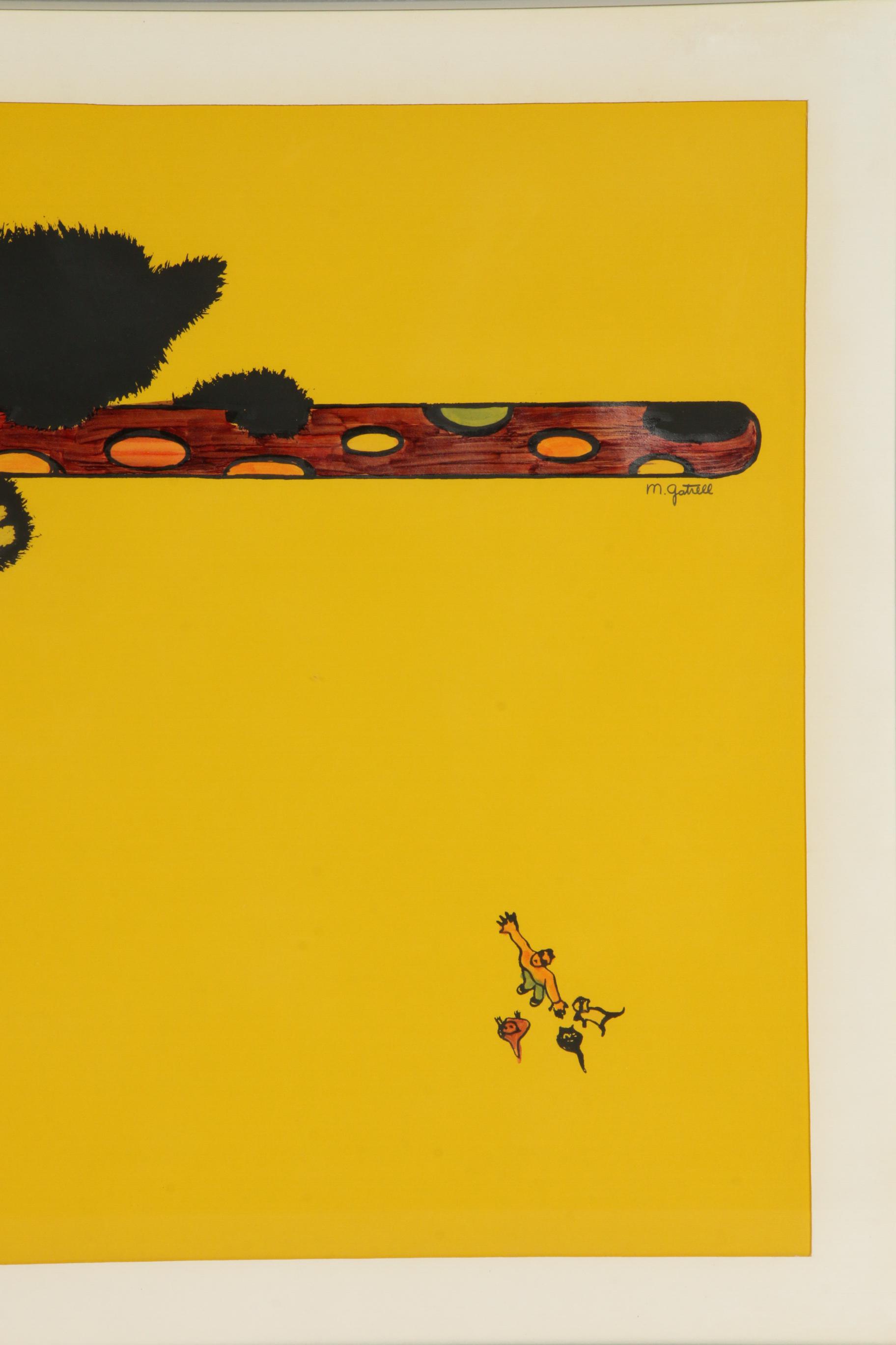 Marion Thompson Gatrell Hand-Colored Serigraph, Mid to Late 20th Century