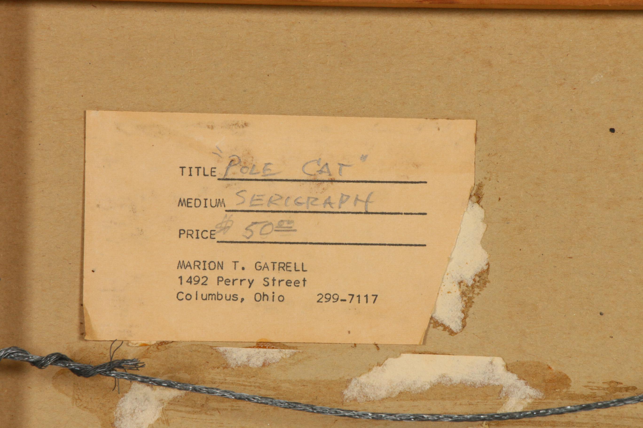 Marion Thompson Gatrell Hand-Colored Serigraph, Mid to Late 20th Century