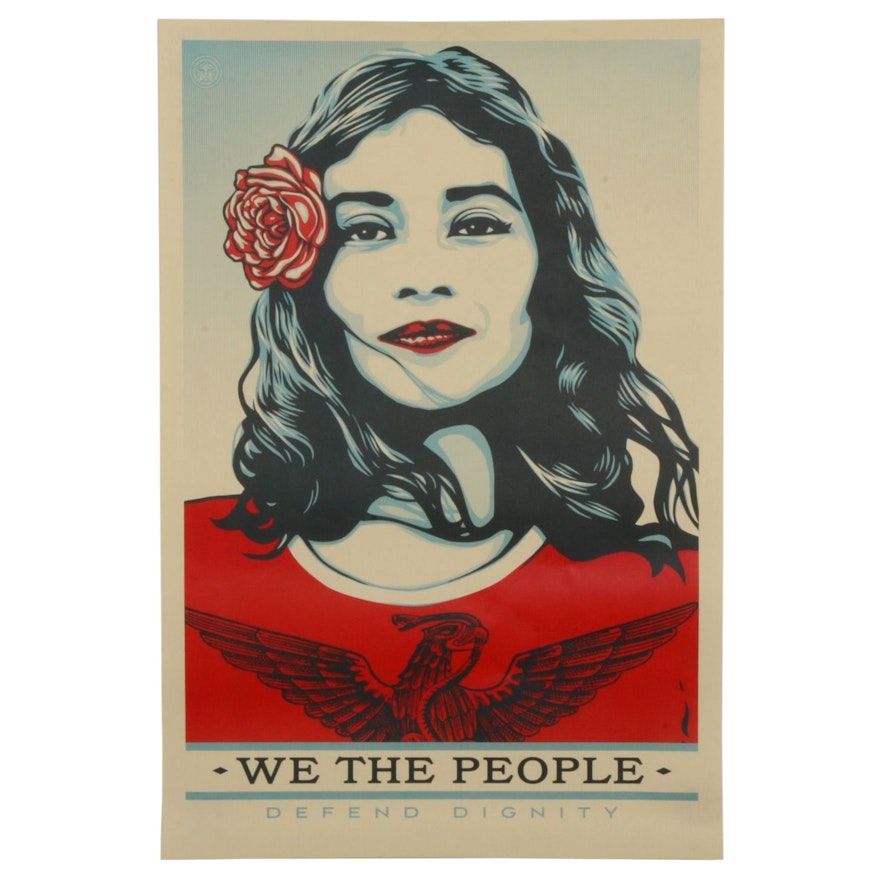 Shepard Fairey Offset Print "We the People: Defend Dignity"