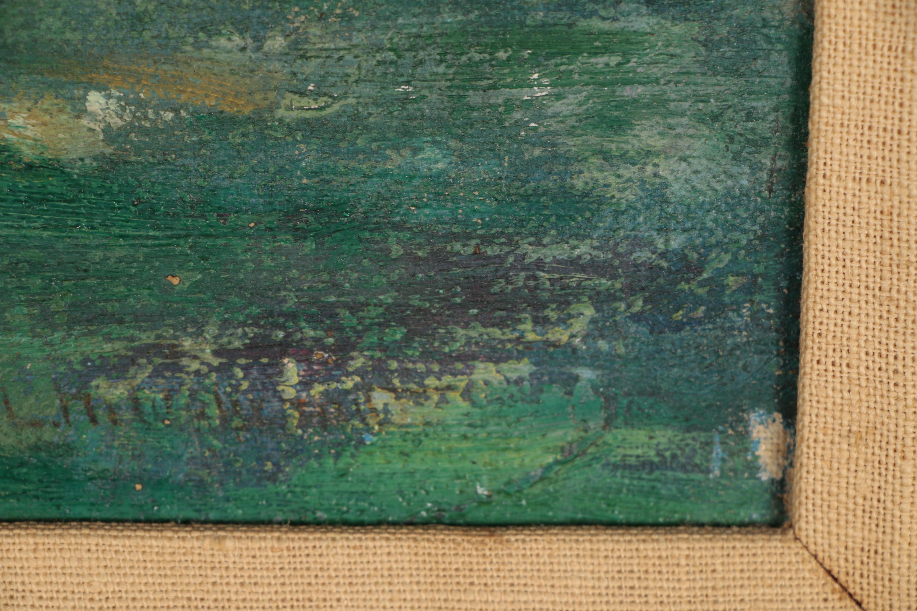 Howard Hildebrandt Oil Painting of Figures in Landscape "Contentment"