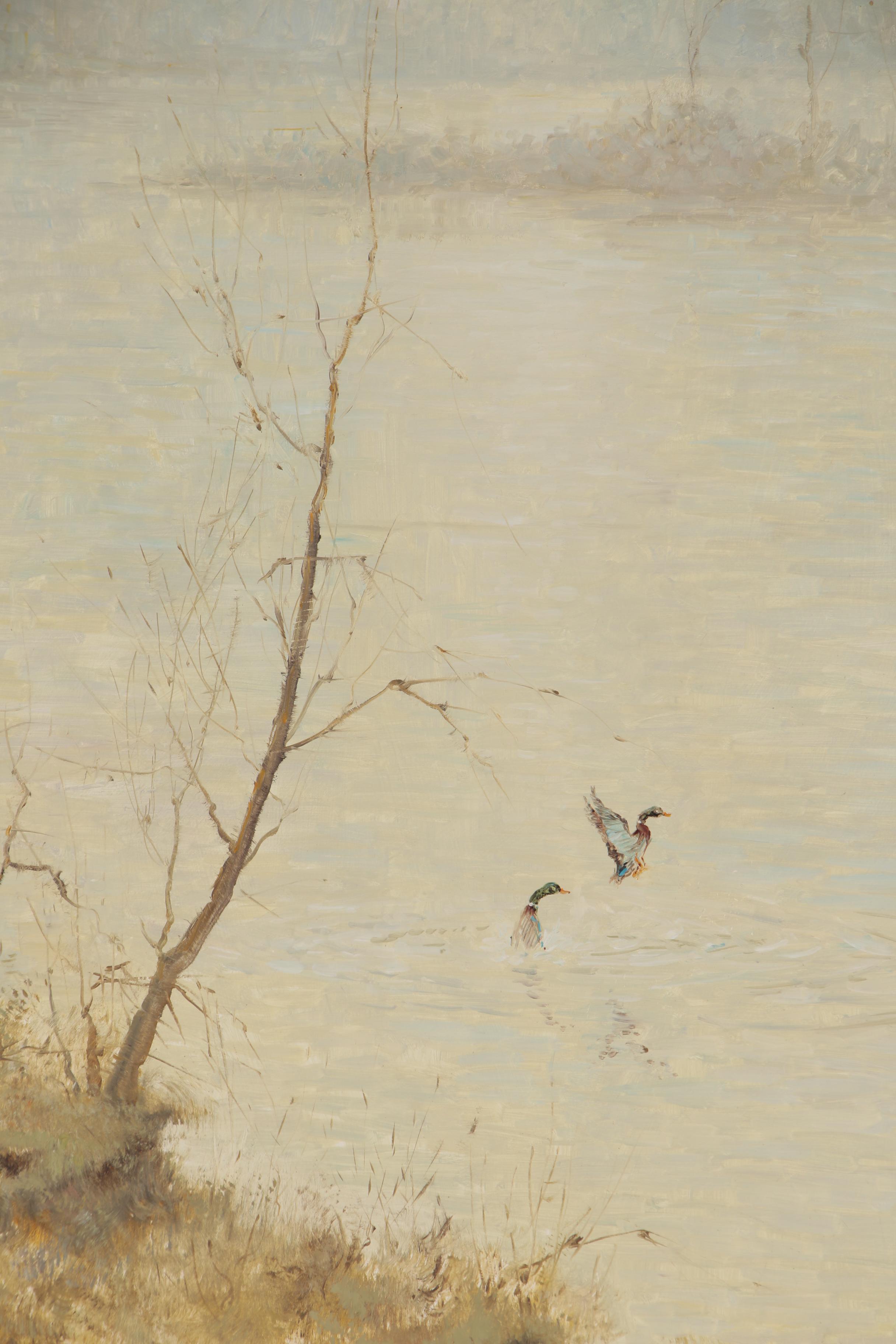 Attributed to Paul Penczner Coastal Landscape Oil Painting "Starting"