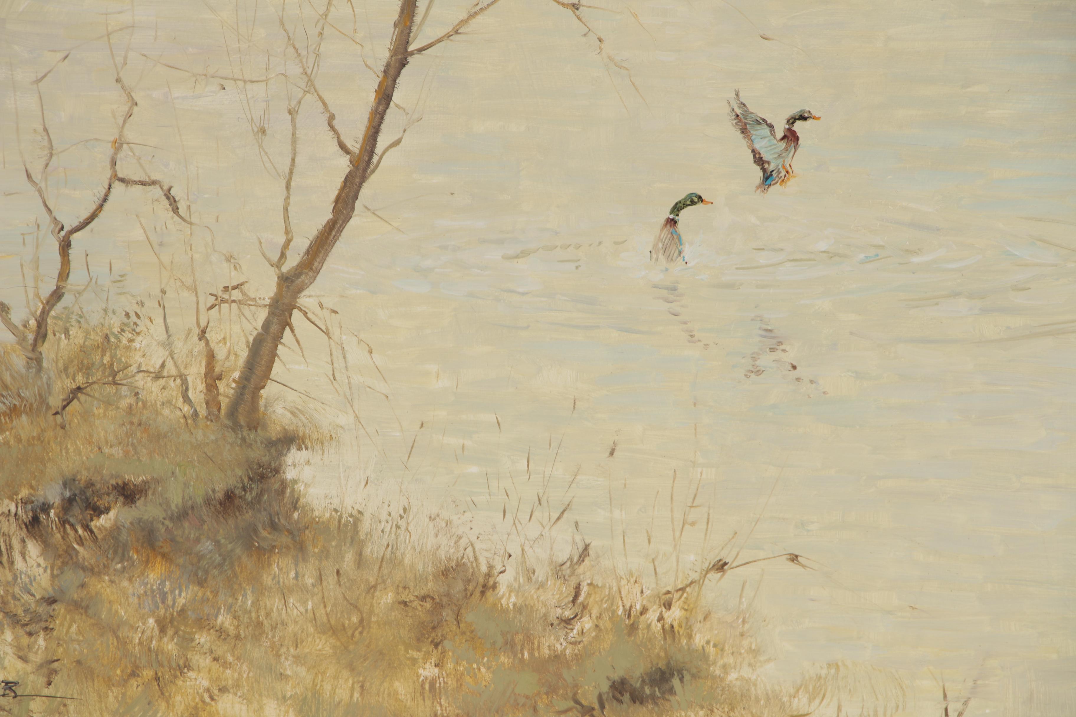 Attributed to Paul Penczner Coastal Landscape Oil Painting "Starting"