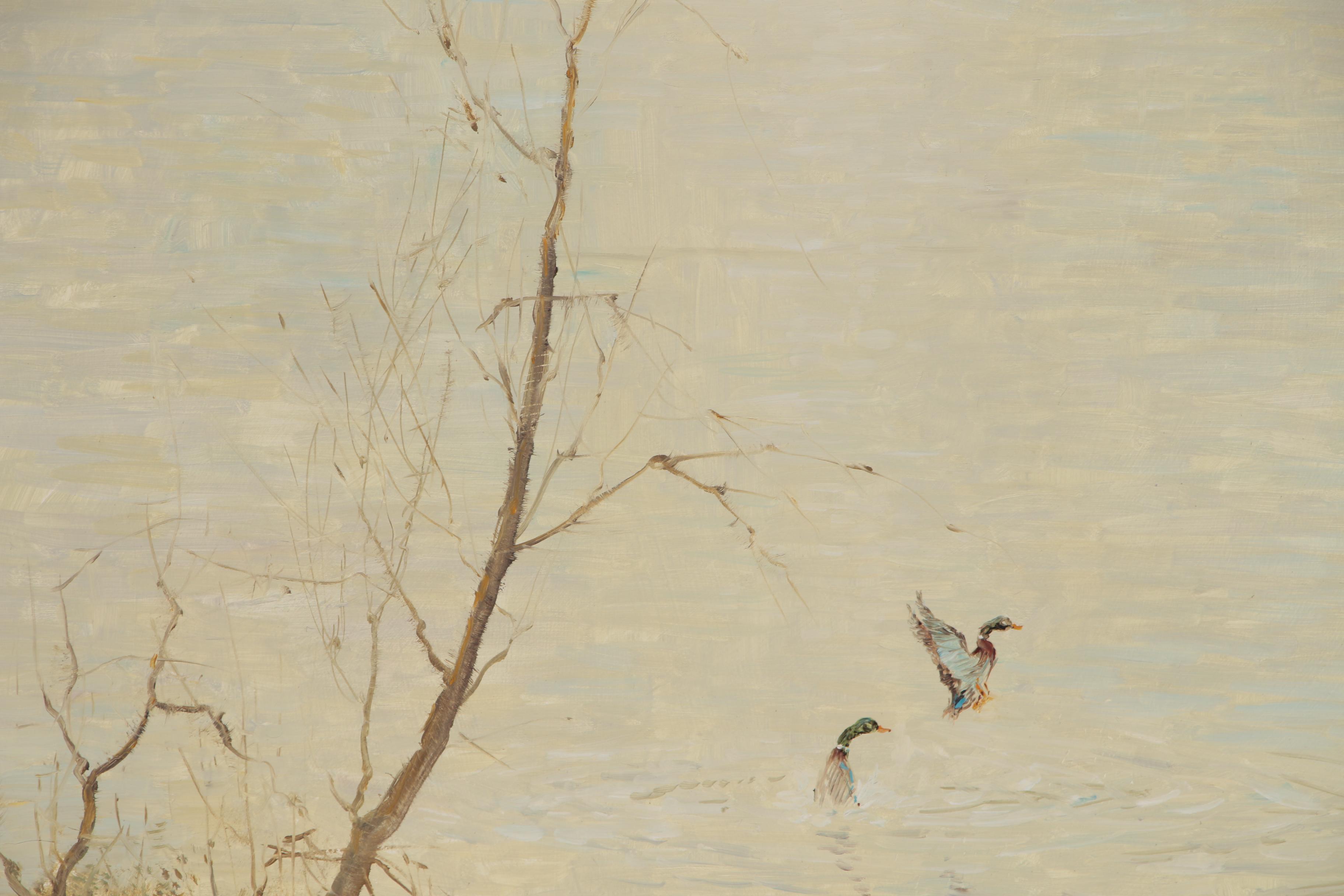 Attributed to Paul Penczner Coastal Landscape Oil Painting "Starting"