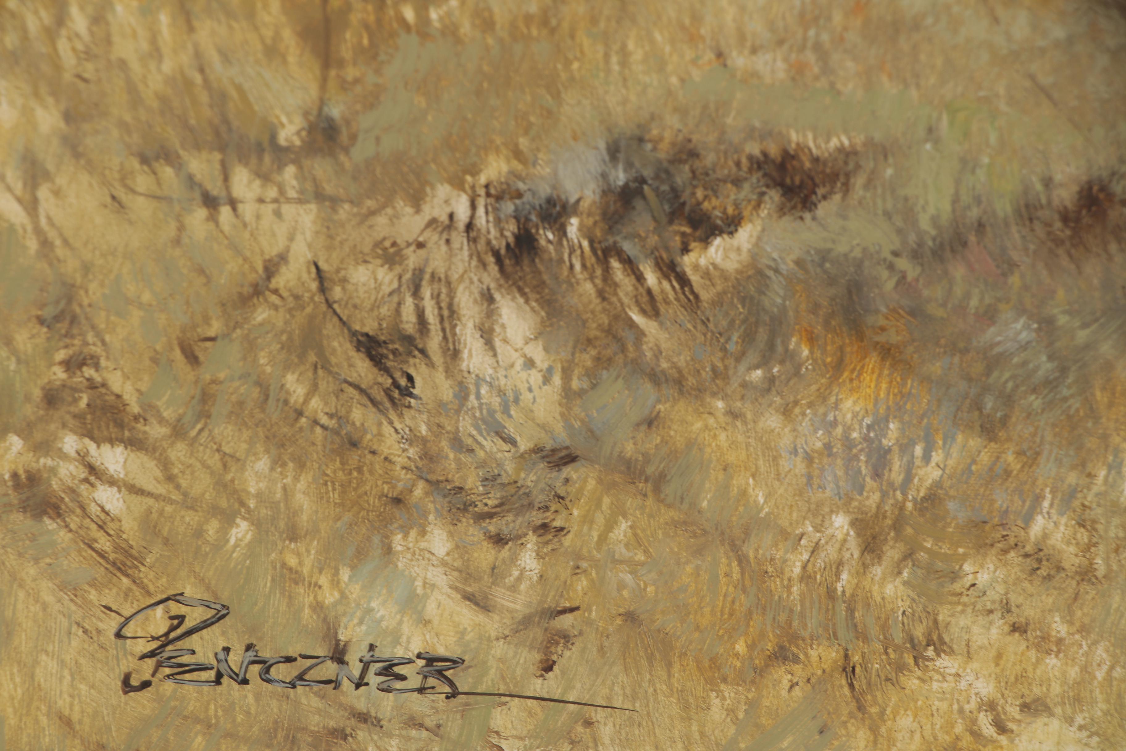 Attributed to Paul Penczner Coastal Landscape Oil Painting "Starting"