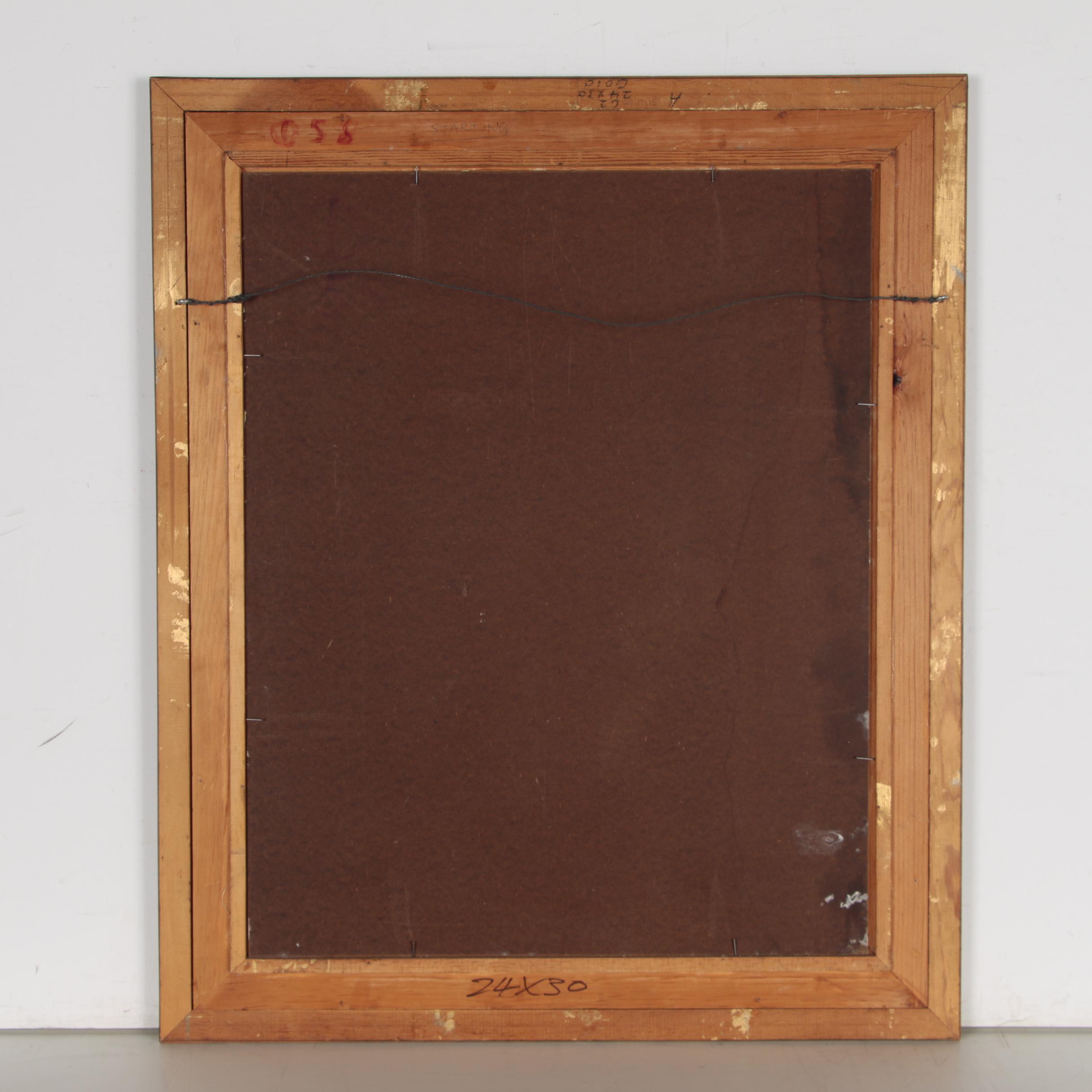 Attributed to Paul Penczner Coastal Landscape Oil Painting "Starting"